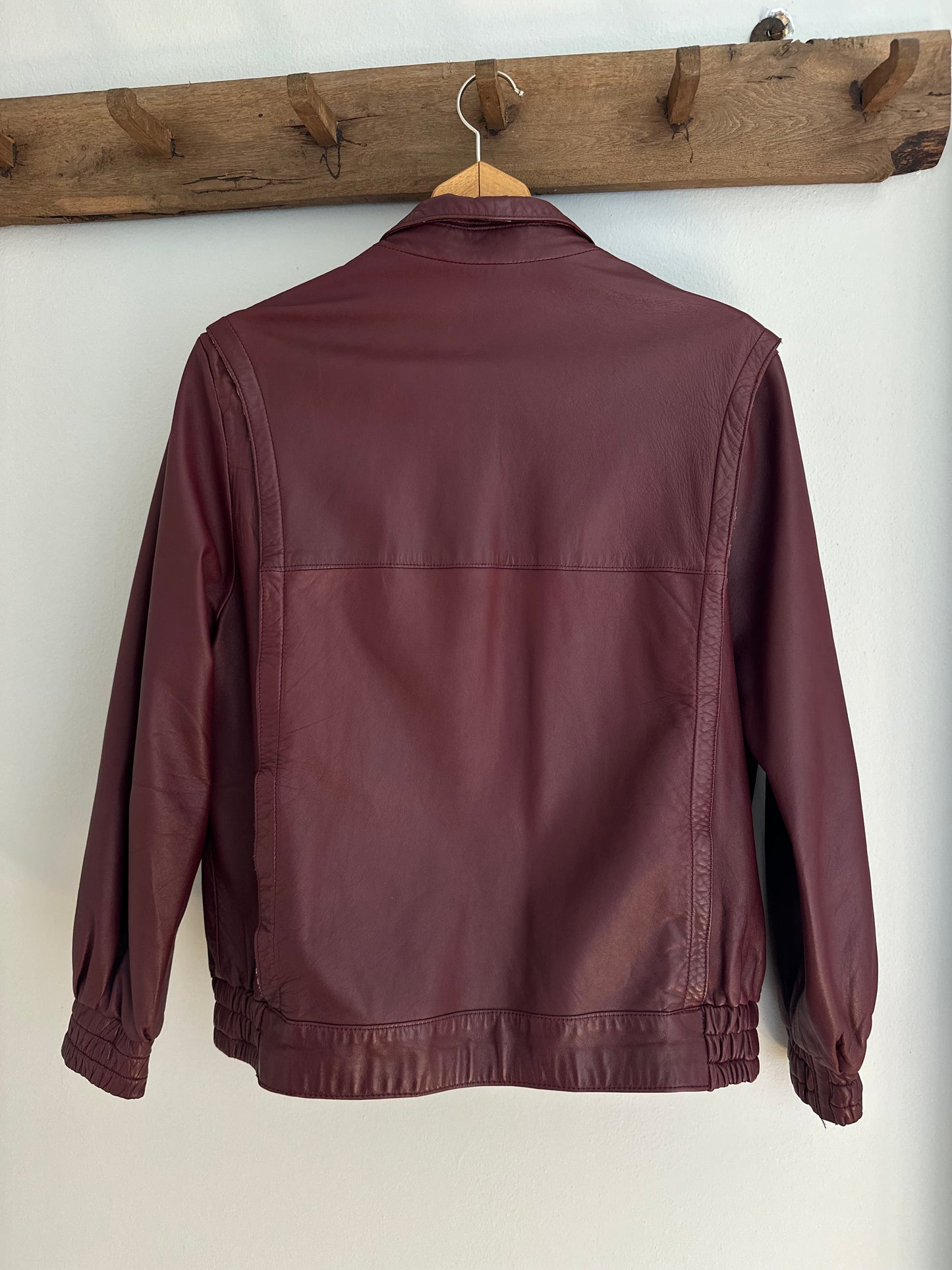 Giubbotto Vintage Anni ‘80 in Pelle Vinaccia Tg.44/46