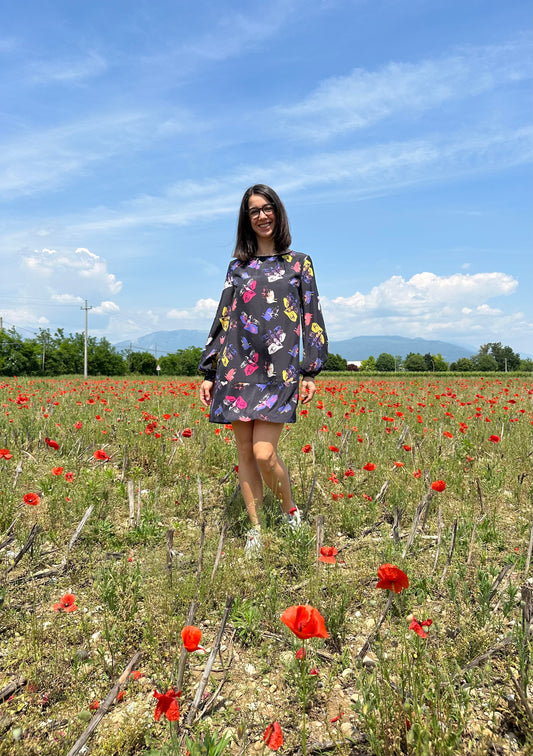 Abito Pepe Jeans in Seta Fantasia Rondini Tg.38/40