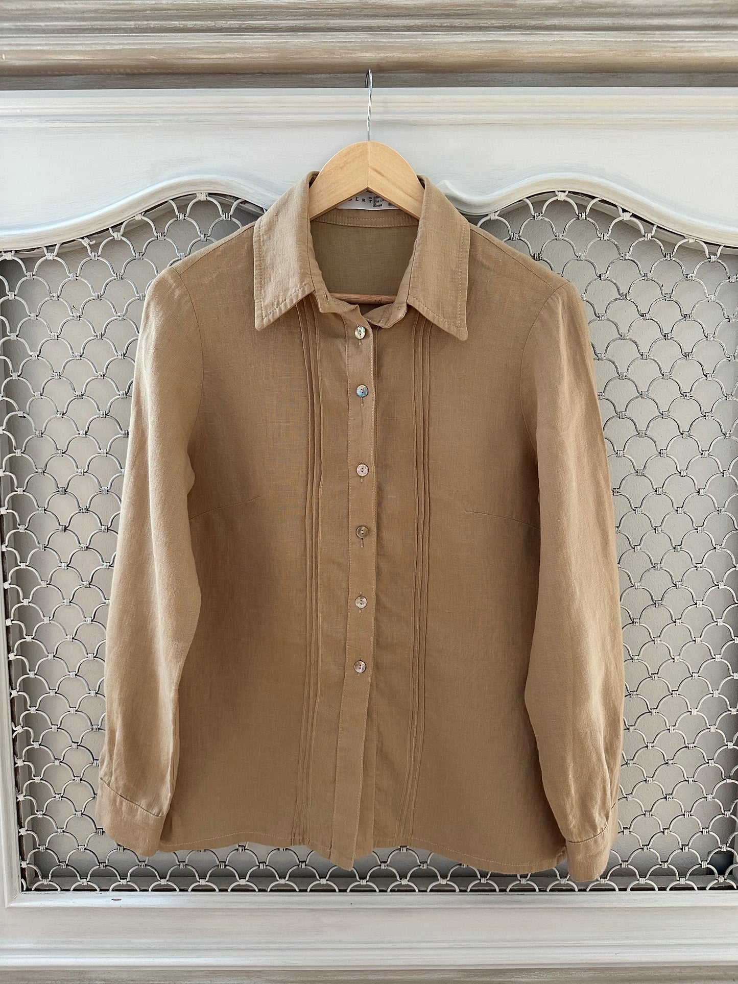 Camicia Ebert in Lino Color Sabbia Tg.42/44