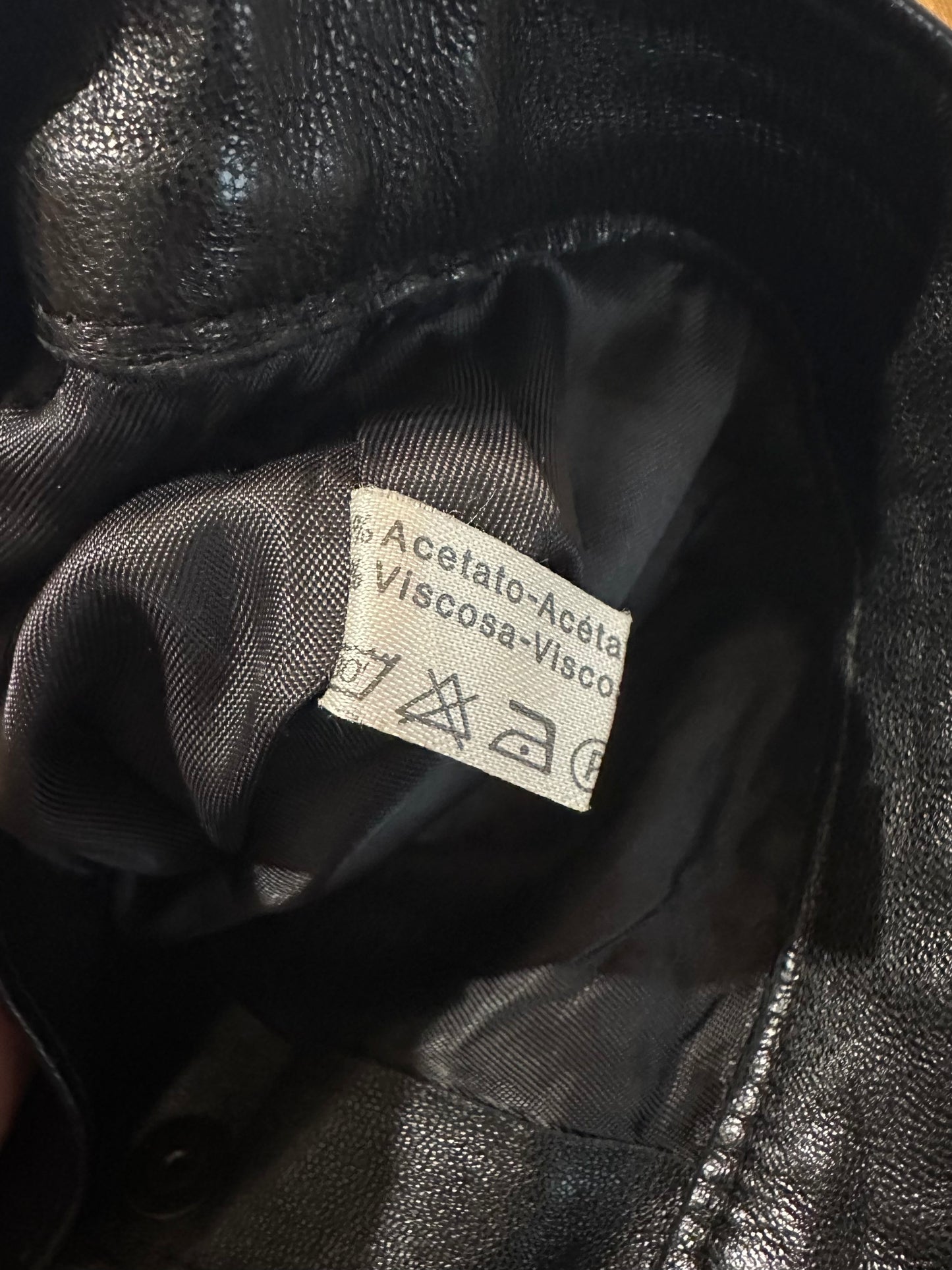 Gonna Vintage in Pelle Nera Tg.36/38