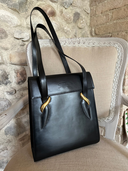 Borsa Genny Vintage Anni ‘80 Pelle Nera