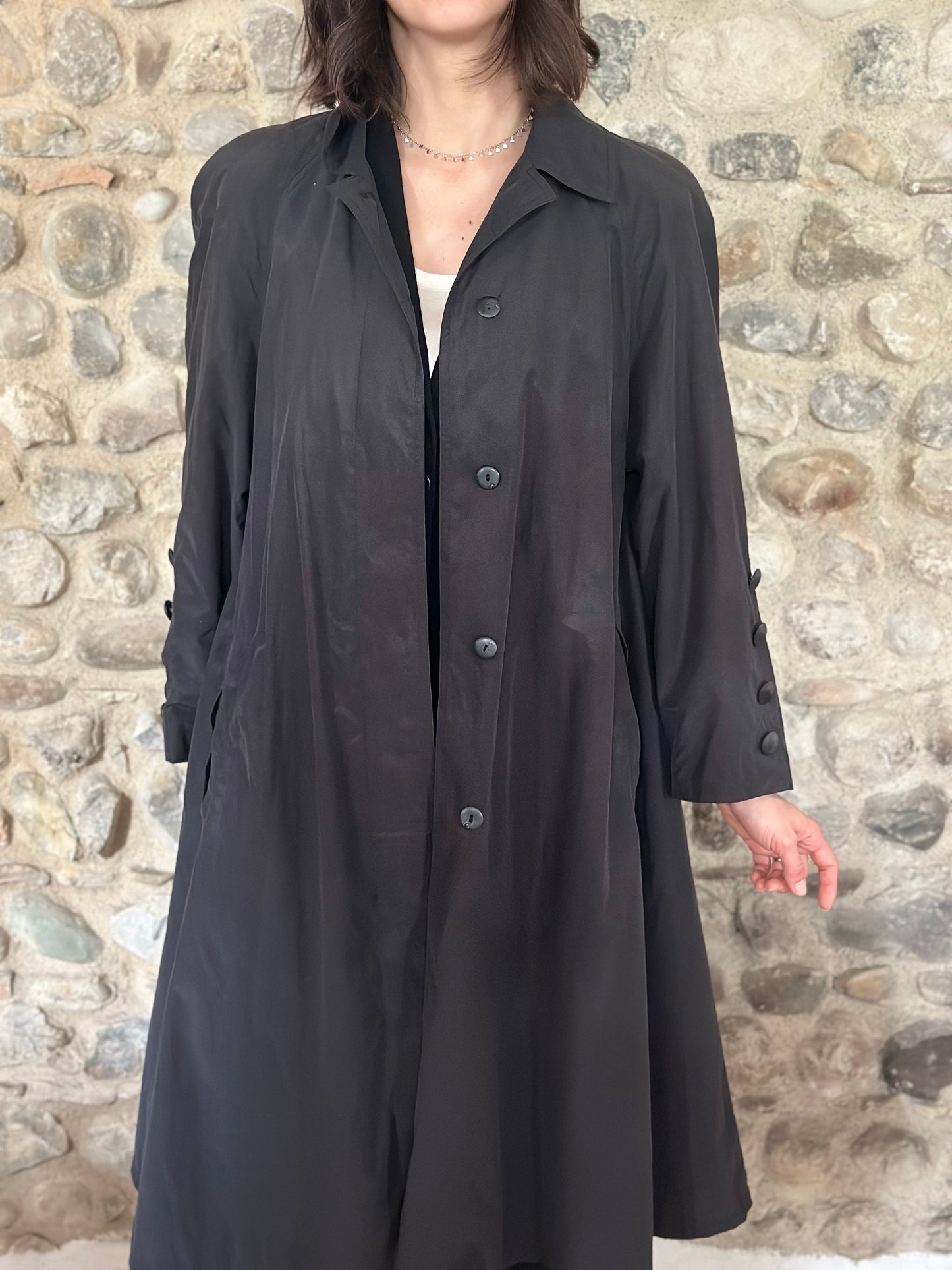 Impermeabile Vintage Nino Svasato Antracite Tg.Fino 50