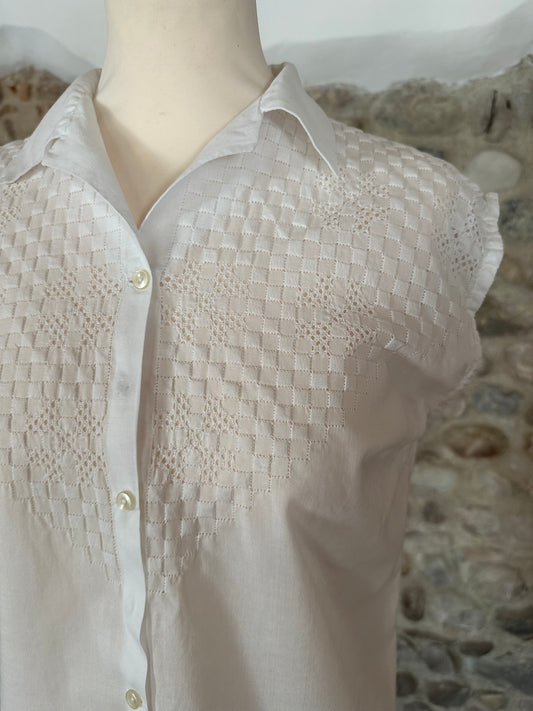 Camicia Anni ‘60 in Cotone Bianco Tg.42