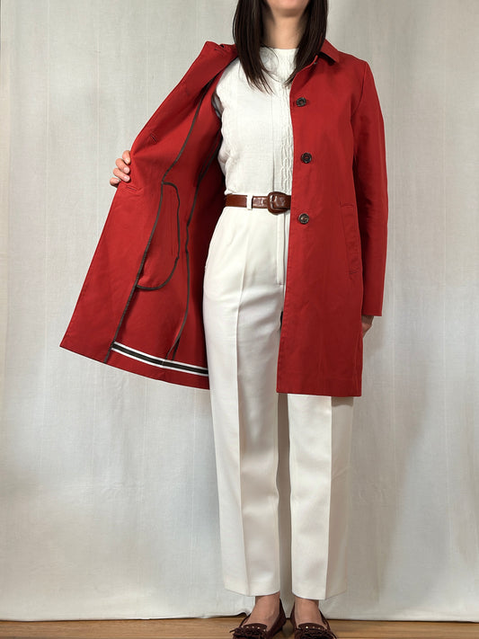 Impermeabile ‘S Max Mara in Cotone Rosso Mattone
