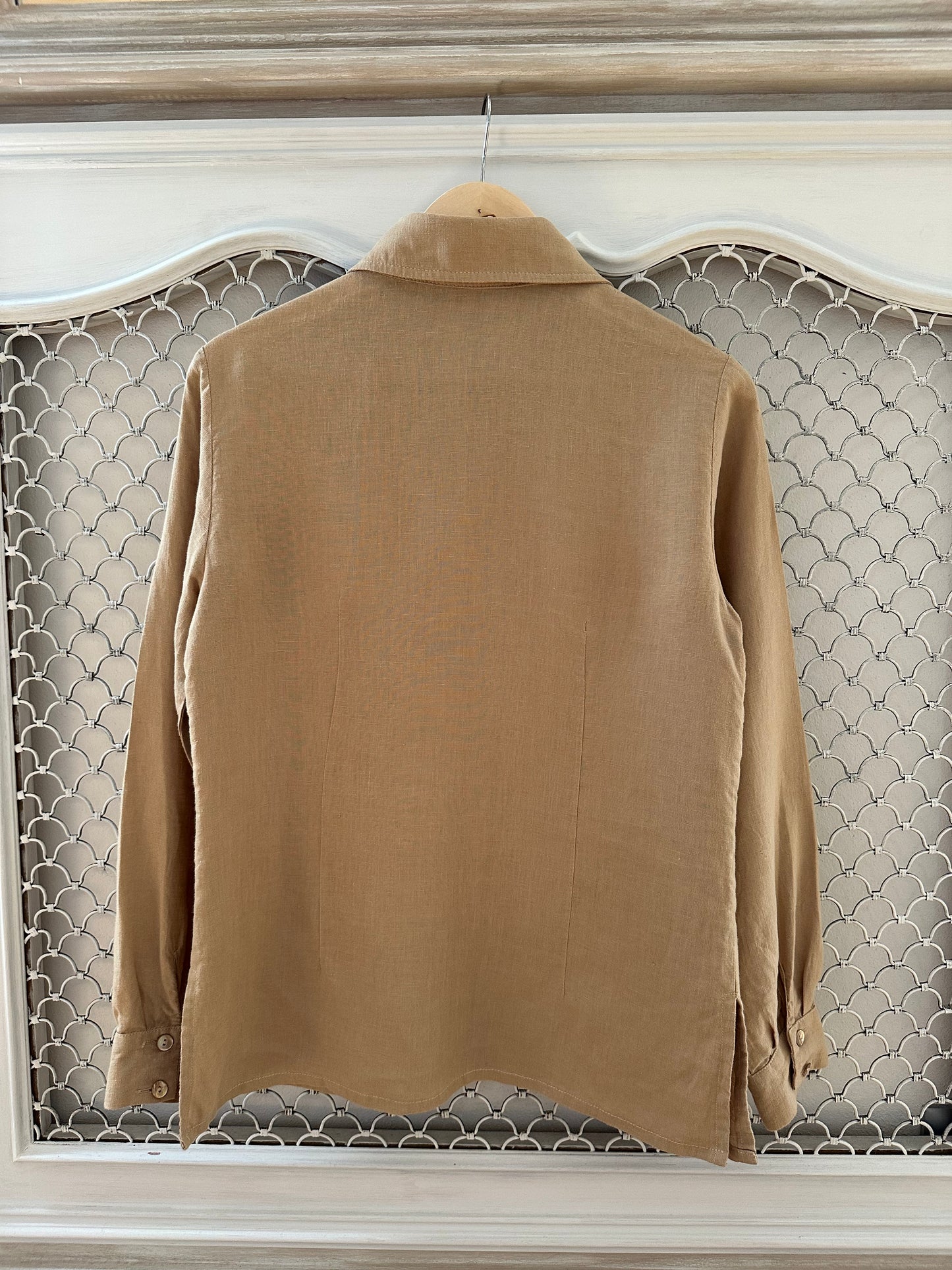 Camicia Ebert in Lino Color Sabbia Tg.42/44