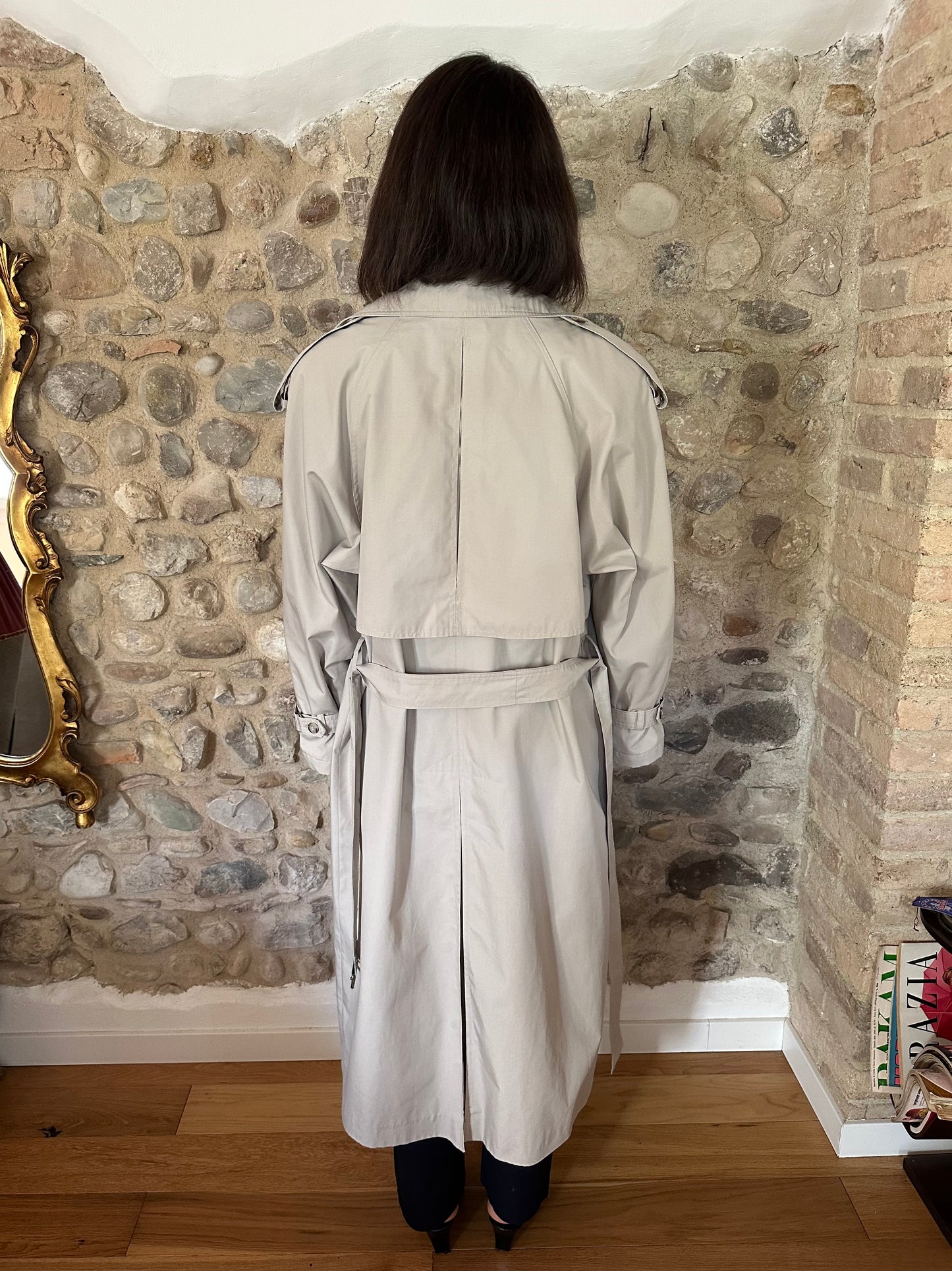 Trench Vintage Classico Grigio Chiaro Tg.Fino 48