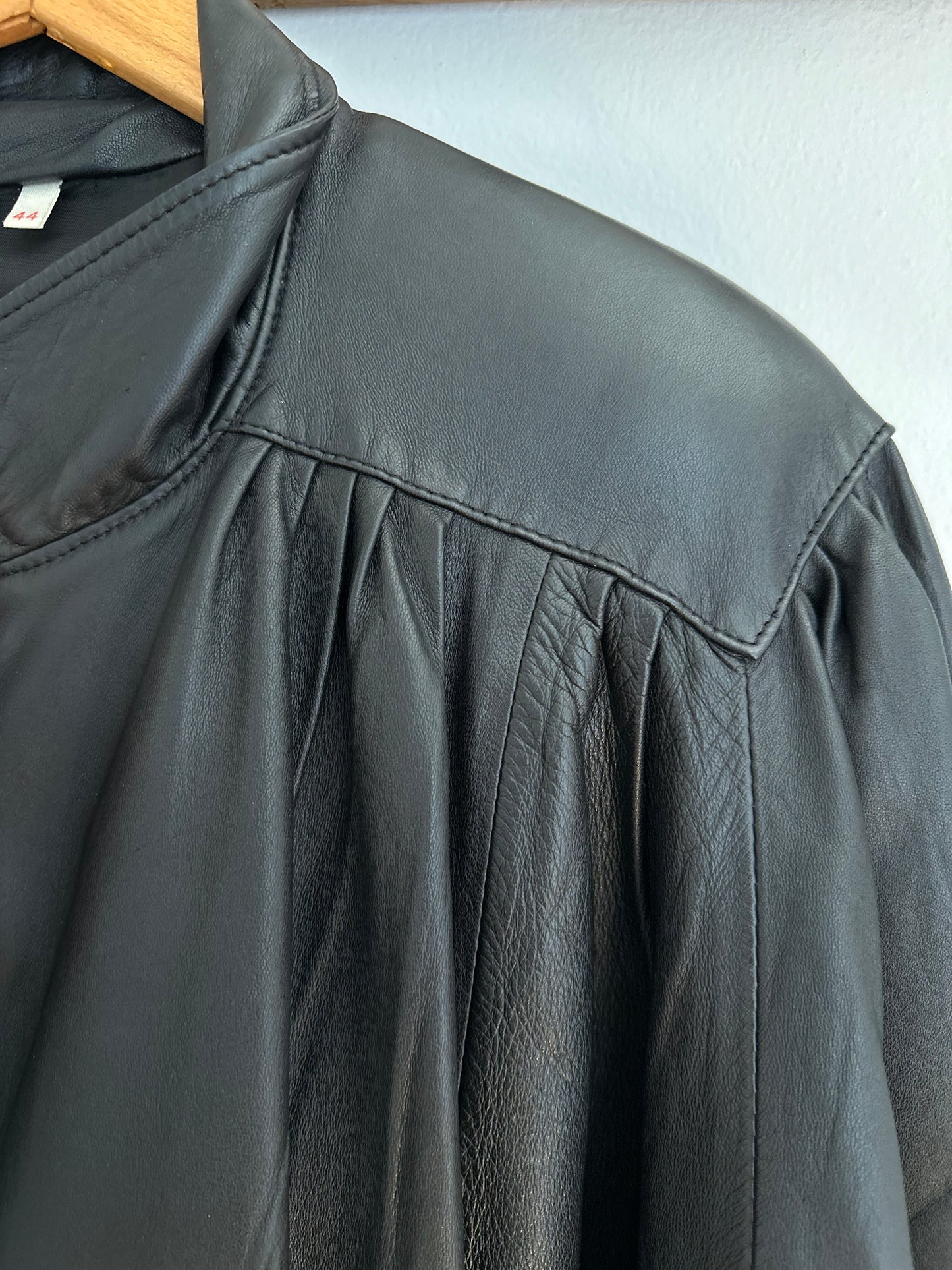 Giubbotto Vintage Anni ‘80 in Pelle Nero Tg.44/46