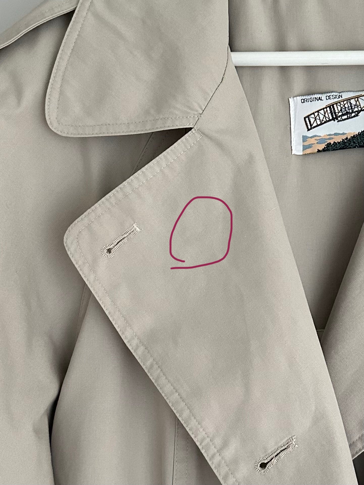 Trench Vintage Classico Grigio Chiaro Tg.Fino 48