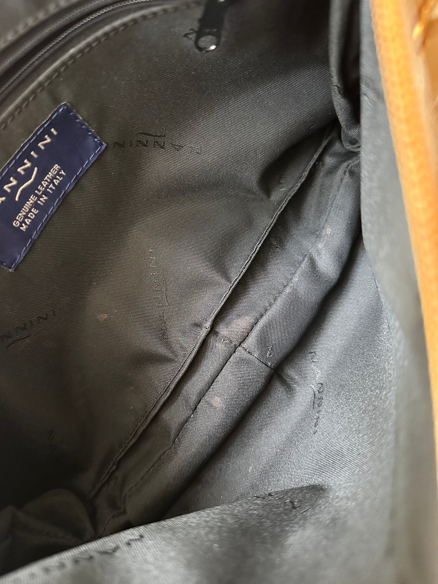 Borsa a Spalla Vintage Nannini in Pelle Beige