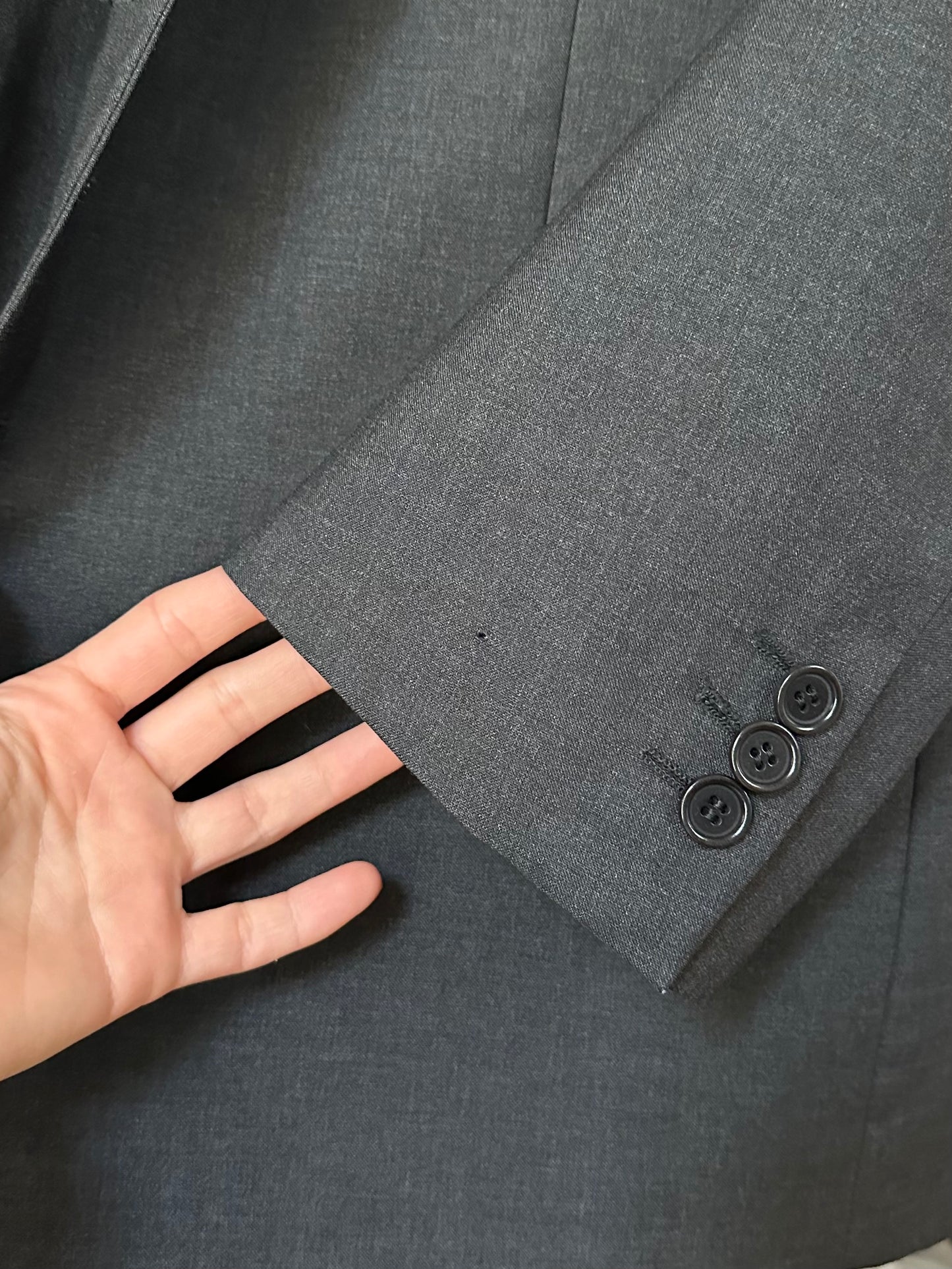 Giacca Vintage Ferré Studio 0001 Anni ‘90 in Lana Grigia Tg.fino 52