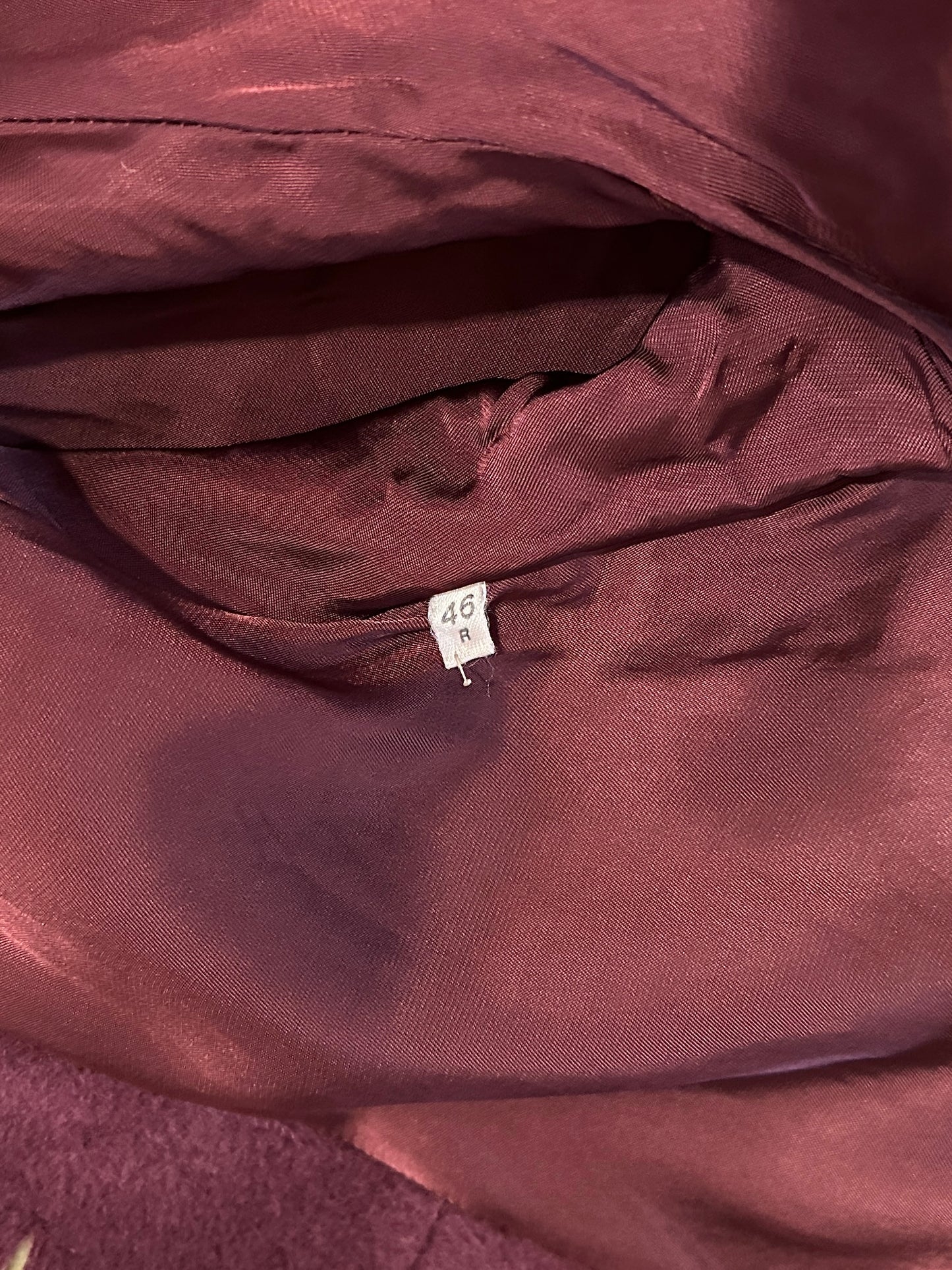 Cappotto Vintage Anni ‘80 in Alpaca, Mohair e Lana Color Vinaccia