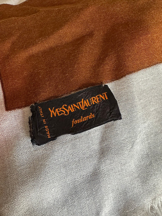 Foulard Yves Saint Laurent Anni ‘80 in Lana