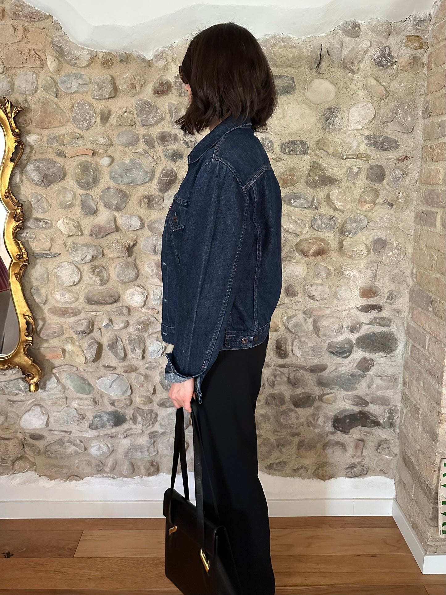 Giacca Levi’s in Jeans Anni 2000 Blu Scuro Tg.40/42