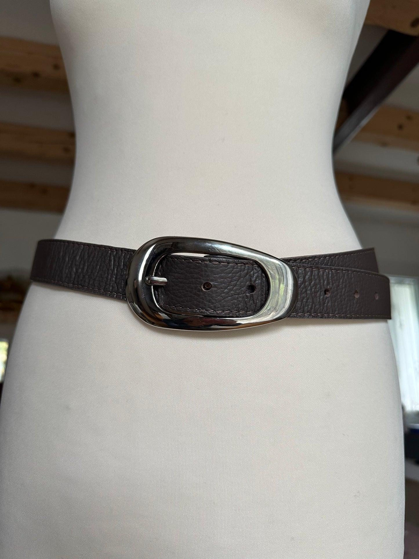 Cintura in Pelle Tortora Tg.80/85