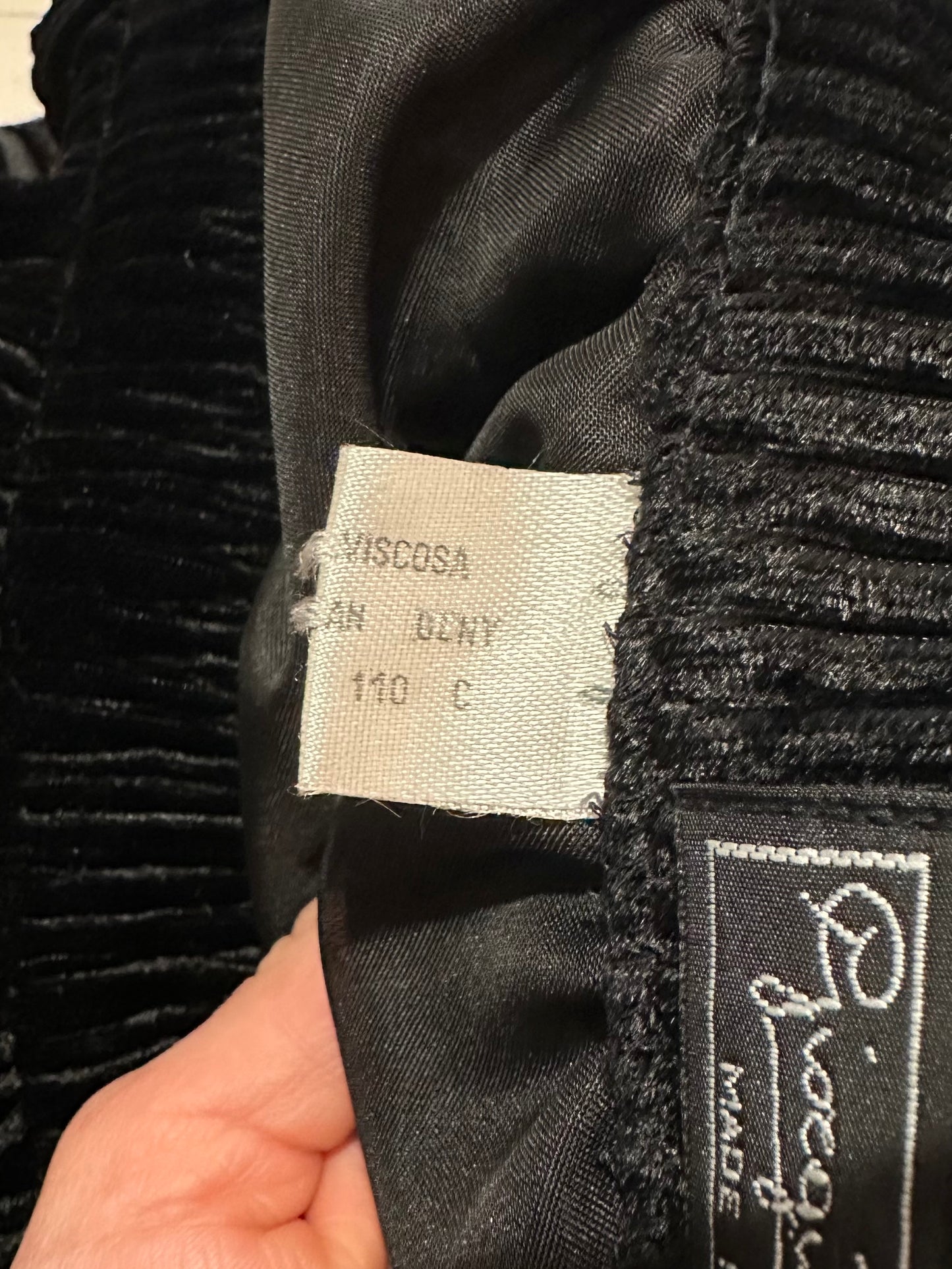 Gonna Lunga a Ruota Giorgio Grati in Velluto Nera Tg.38/40