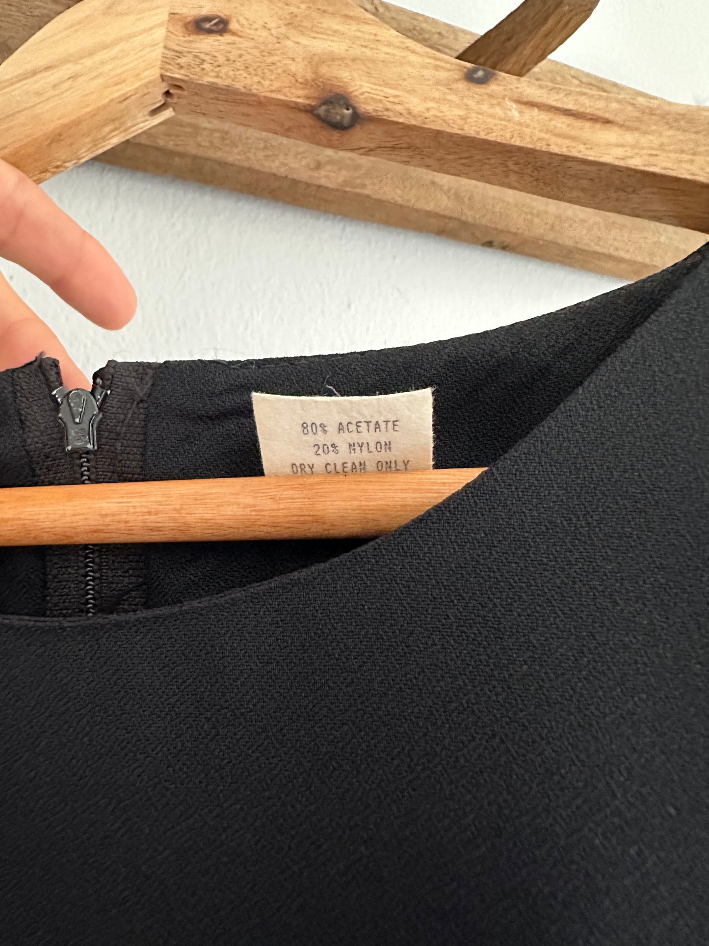 Abito Midi Made in USA Anni ‘90 Nero Tg.44