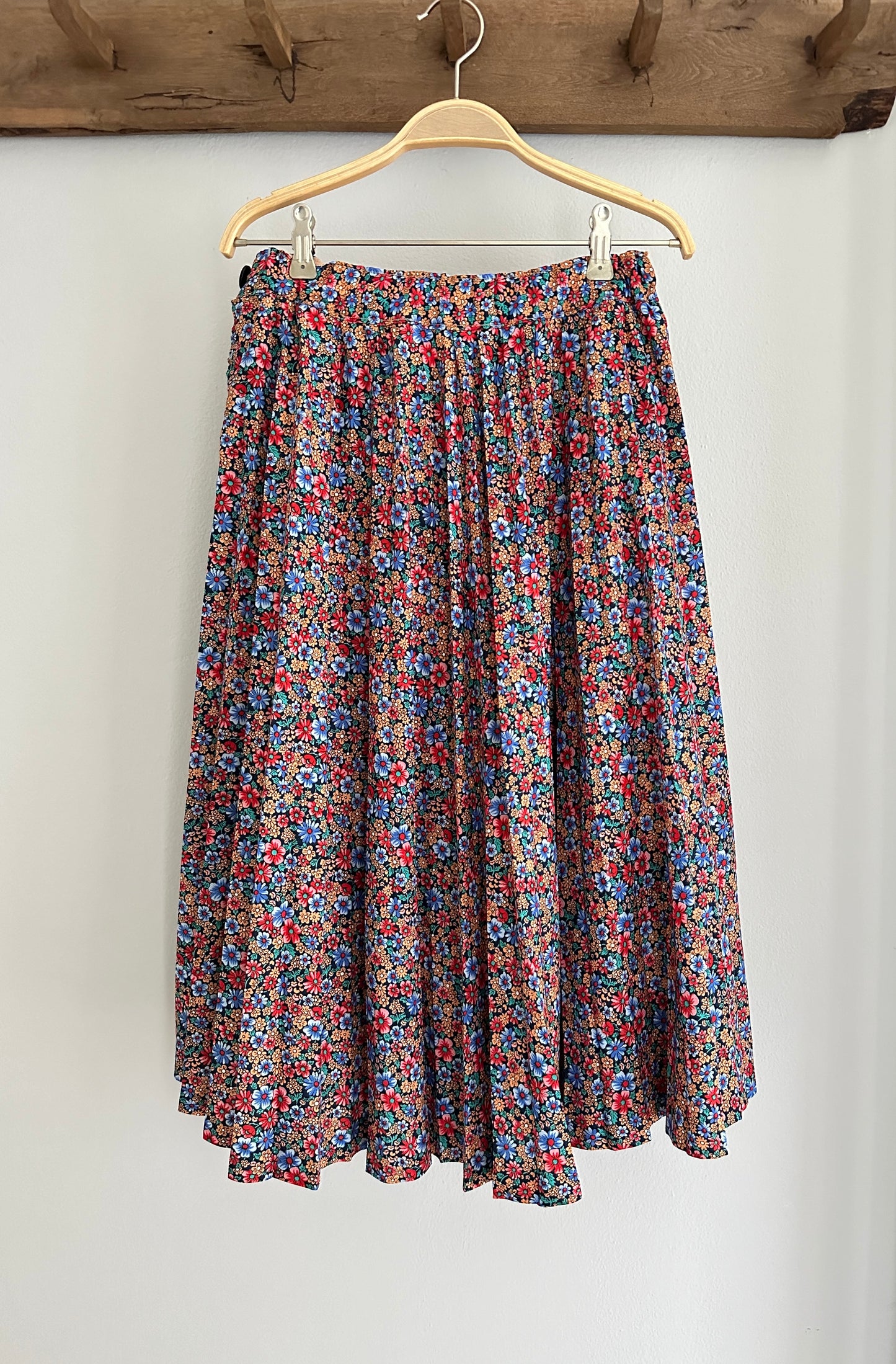 Gonna Sartoriale Vintage Anni ‘70 Fantasia Fiori Tg.38/40