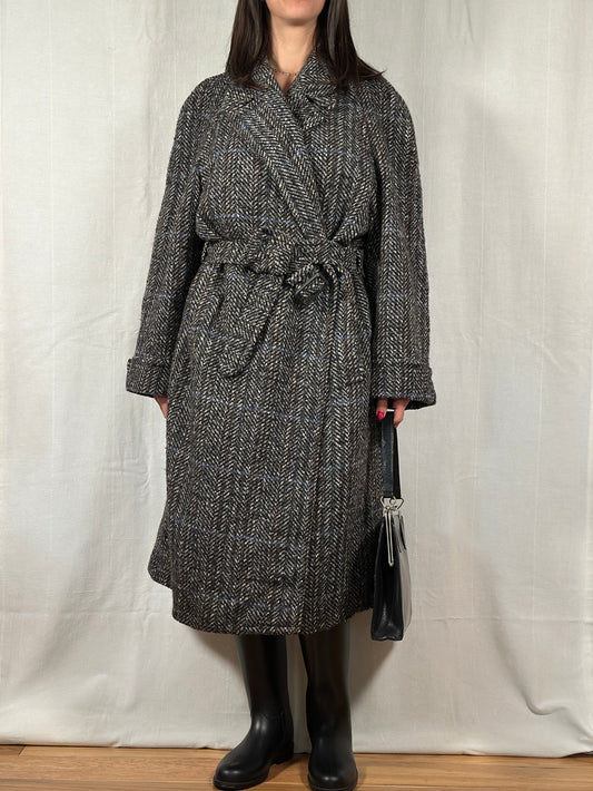 Cappotto Corneliani Vintage Anni ‘80 in Lana Spigata