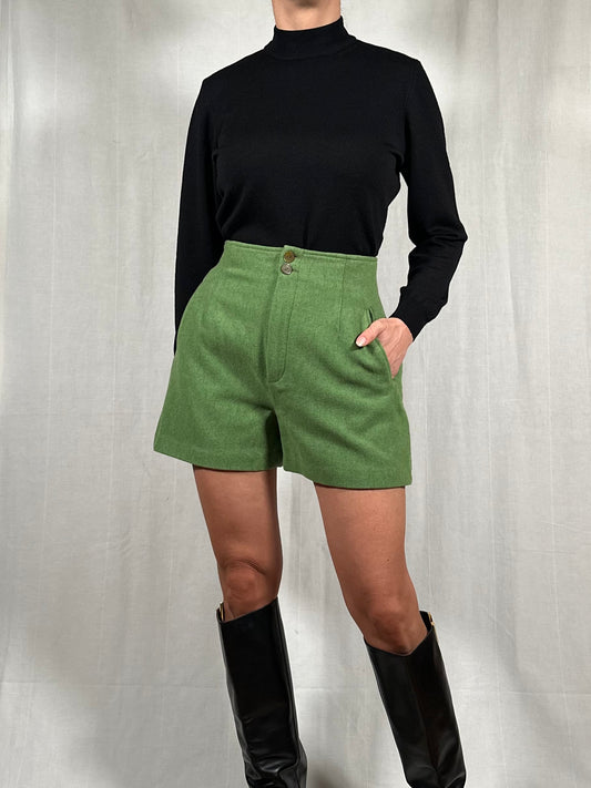 Shorts Seventy Vintage Anni ‘70 in Lana Verde
