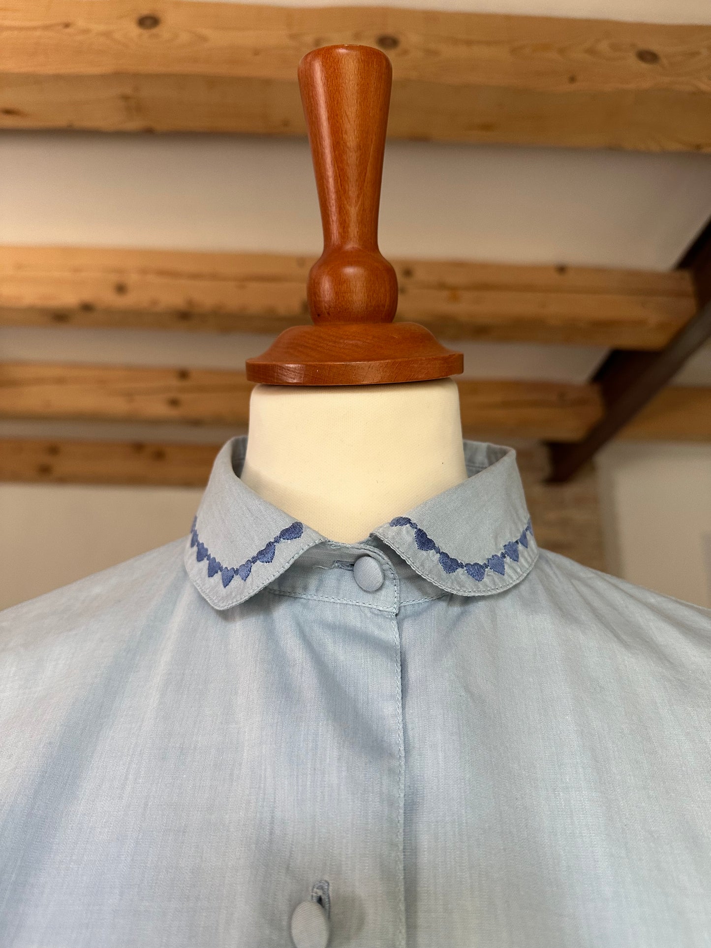 Camicia Vintage Anni ‘90 Dulcinèa in Cotone Azzurro Tg.44/46/48