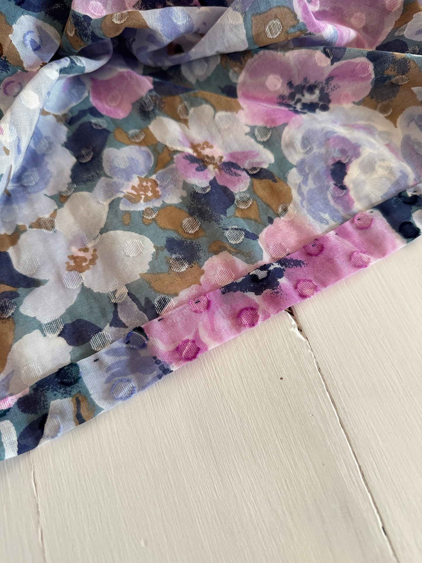 Gonna Vintage Sartoriale a Ruota Anni ‘80 in Cotone a Fiori Tg.42