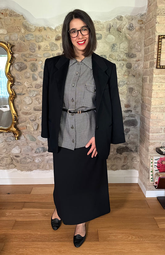 Camicia Moschino Jeans Vintage Anni ‘90 Pied de Poule Tg.fino 48