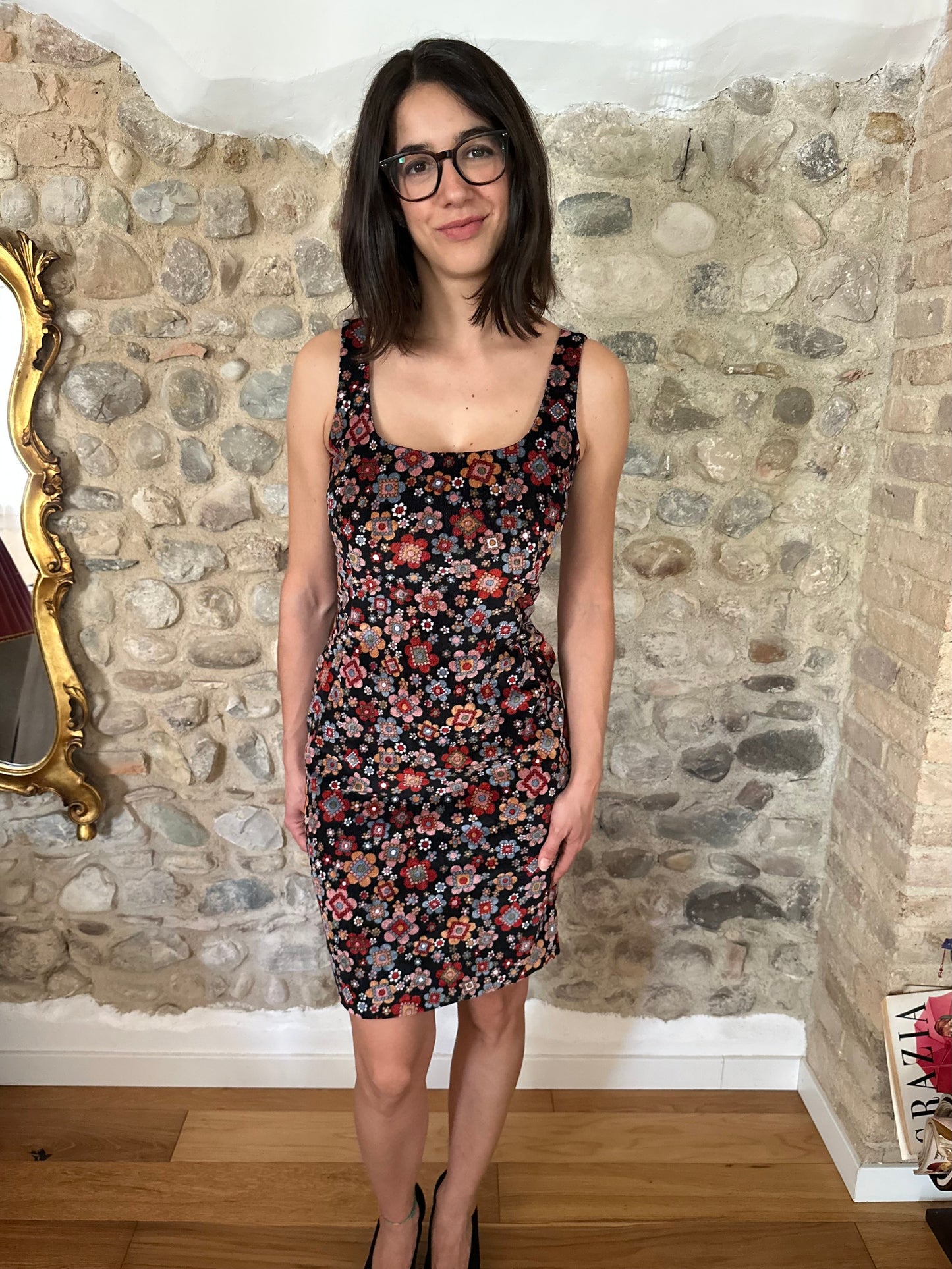 Abito D&G Tubino Vintage Anni ‘90 Fantasia Floreale