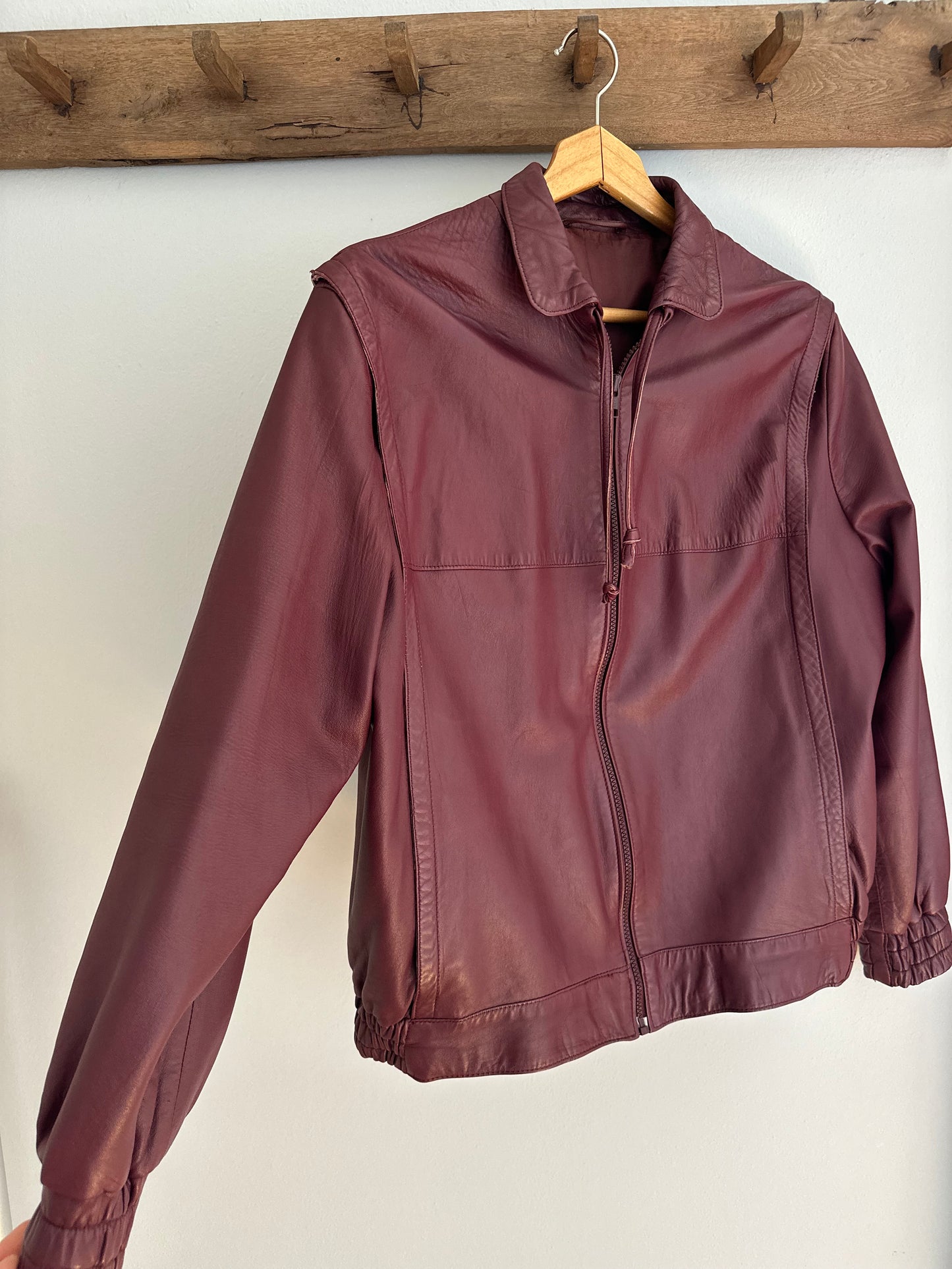 Giubbotto Vintage Anni ‘80 in Pelle Vinaccia Tg.44/46
