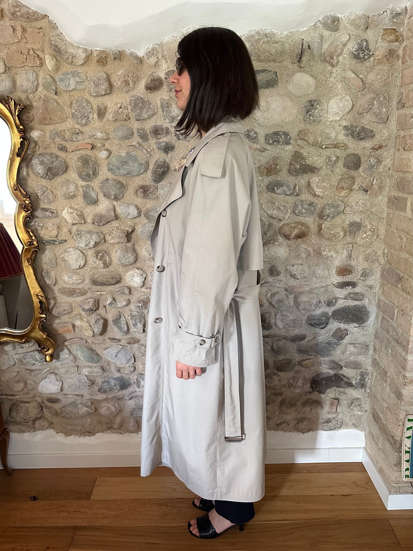 Trench Vintage Classico Grigio Chiaro Tg.Fino 48