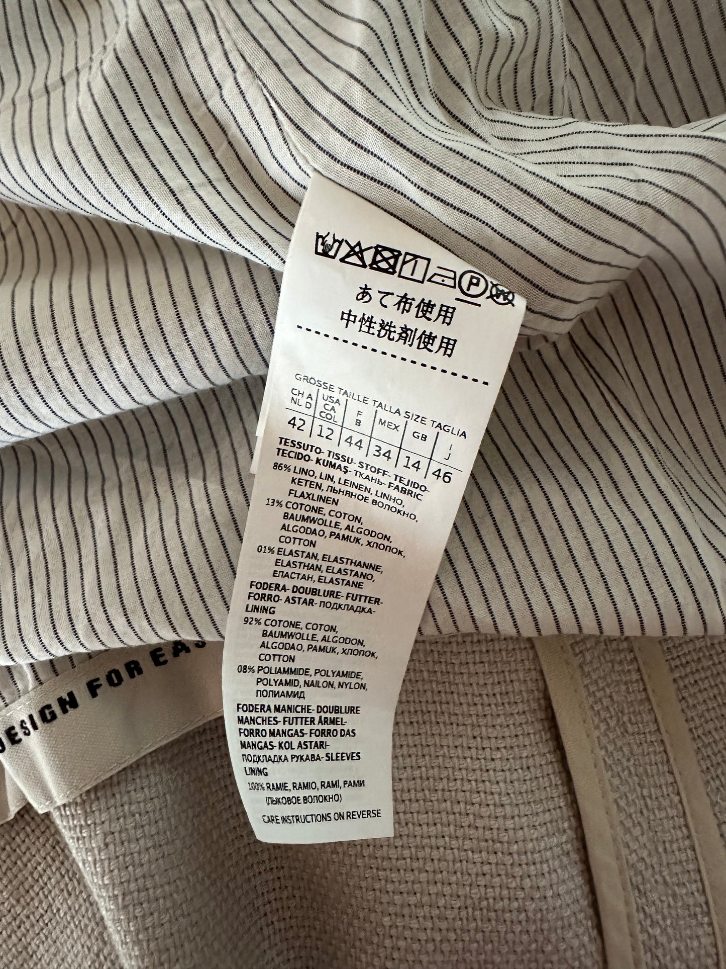 Trench ‘S Max Mara in Stuoia di Lino e Cotone Tg.46