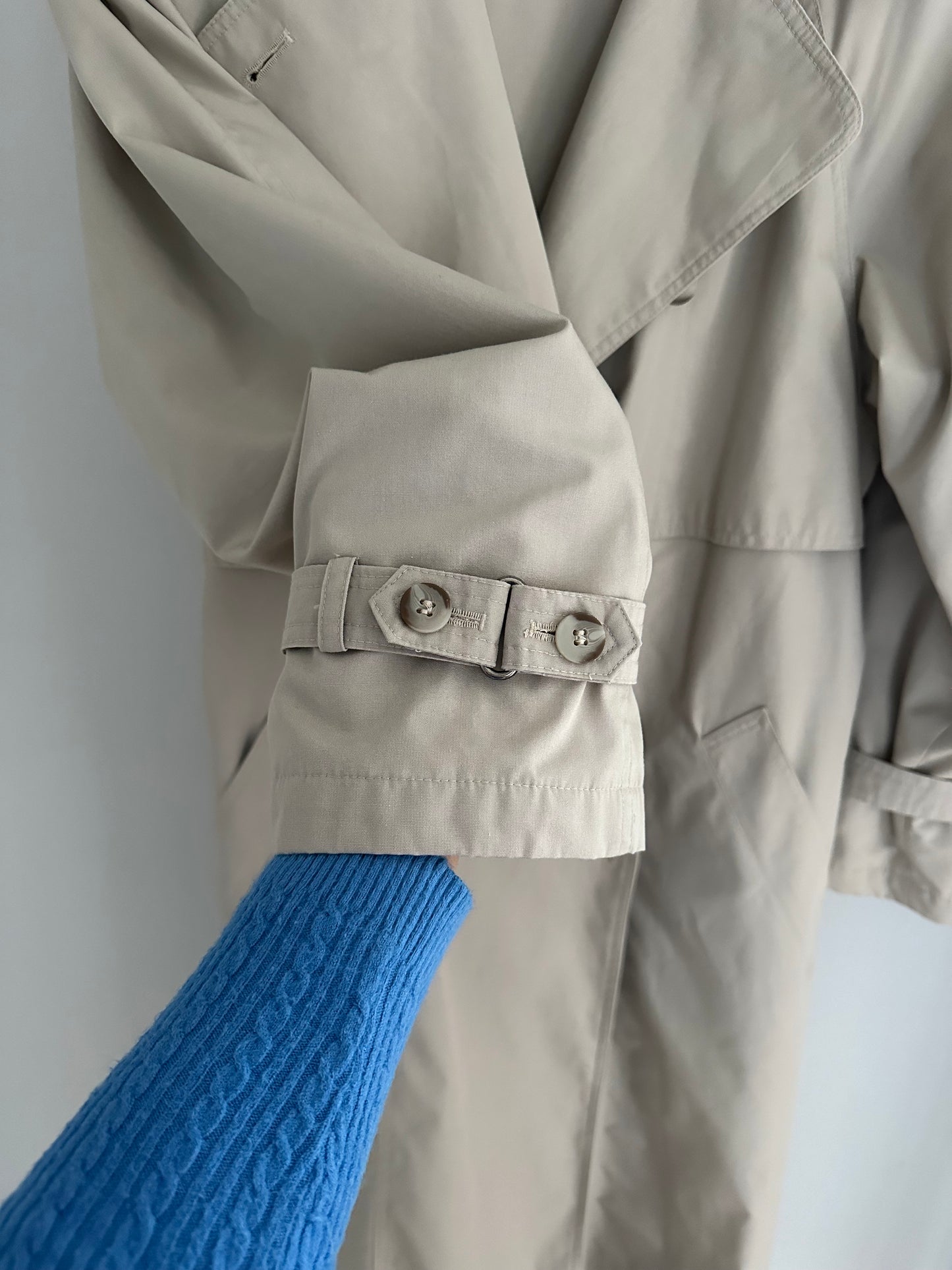 Trench Vintage Classico Grigio Chiaro Tg.Fino 48