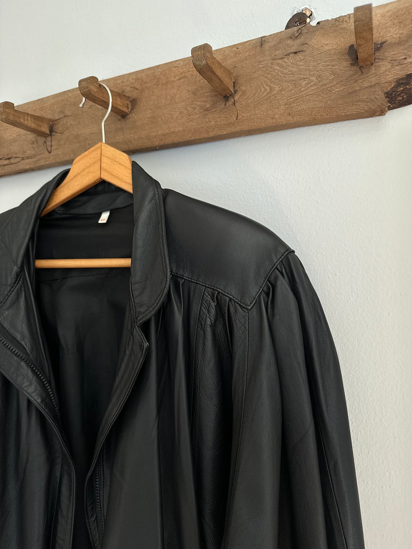 Giubbotto Vintage Anni ‘80 in Pelle Nero Tg.44/46