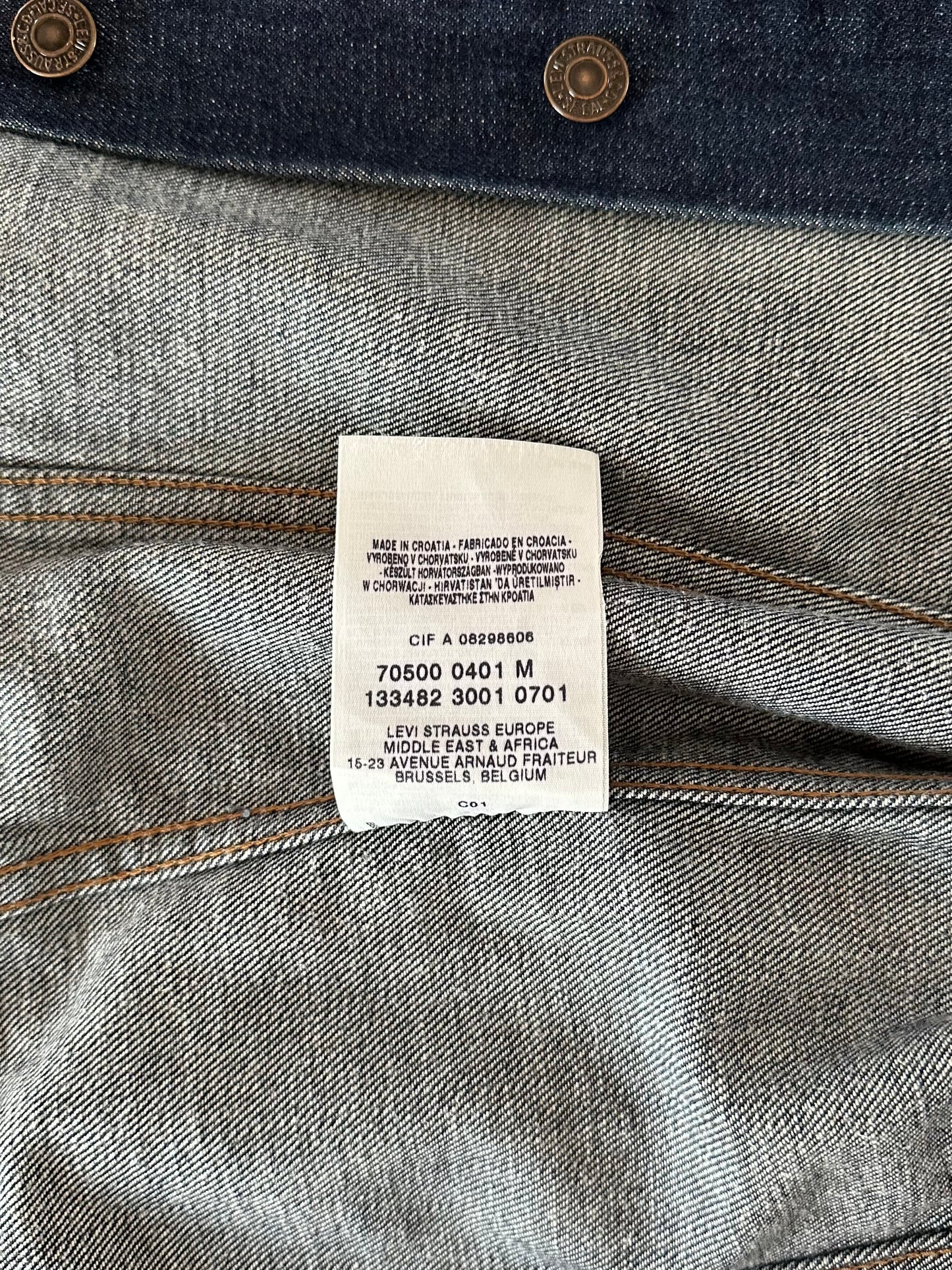Giacca Levi’s in Jeans Anni 2000 Blu Scuro Tg.40/42