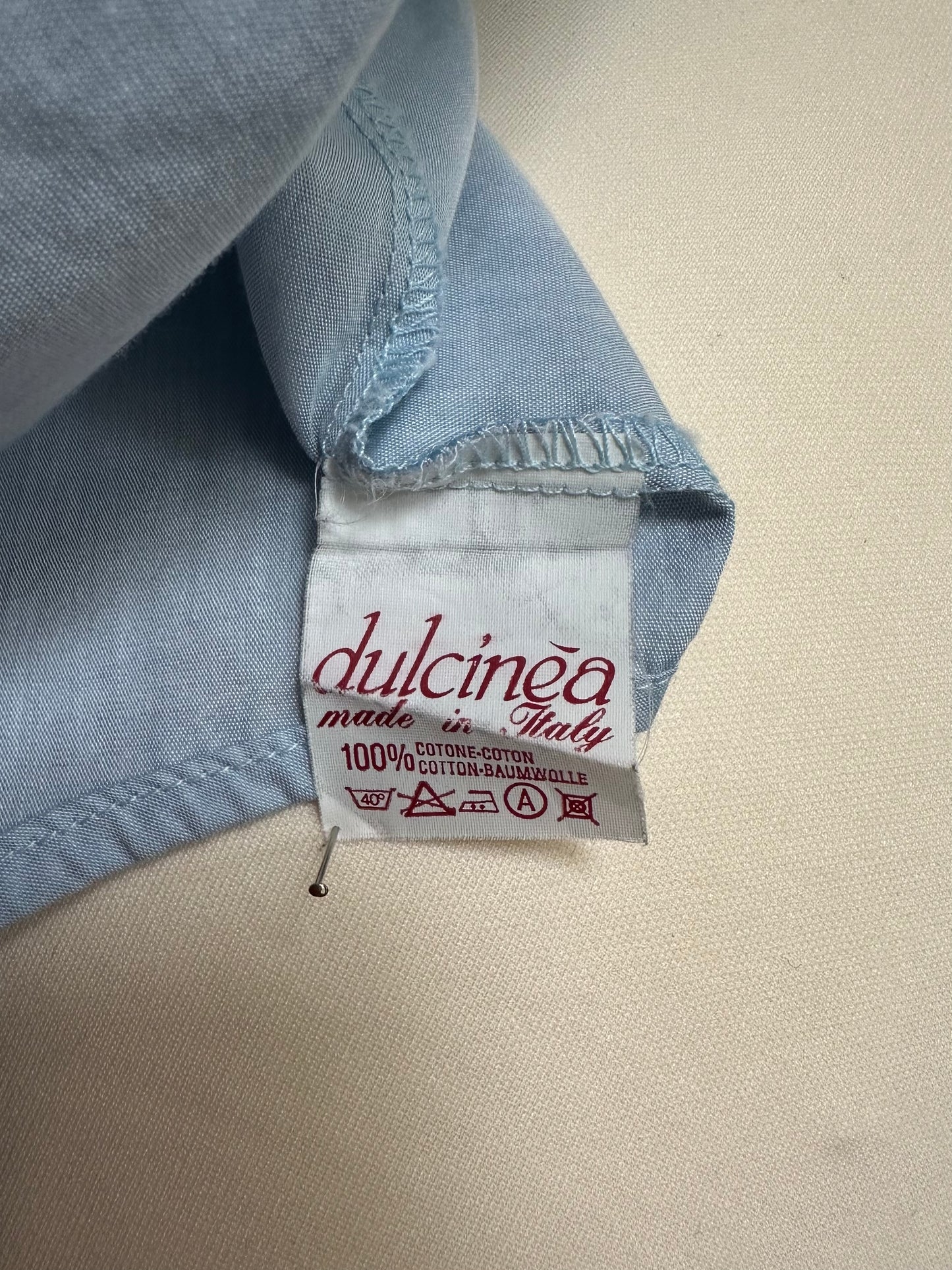 Camicia Vintage Anni ‘90 Dulcinèa in Cotone Azzurro Tg.44/46/48