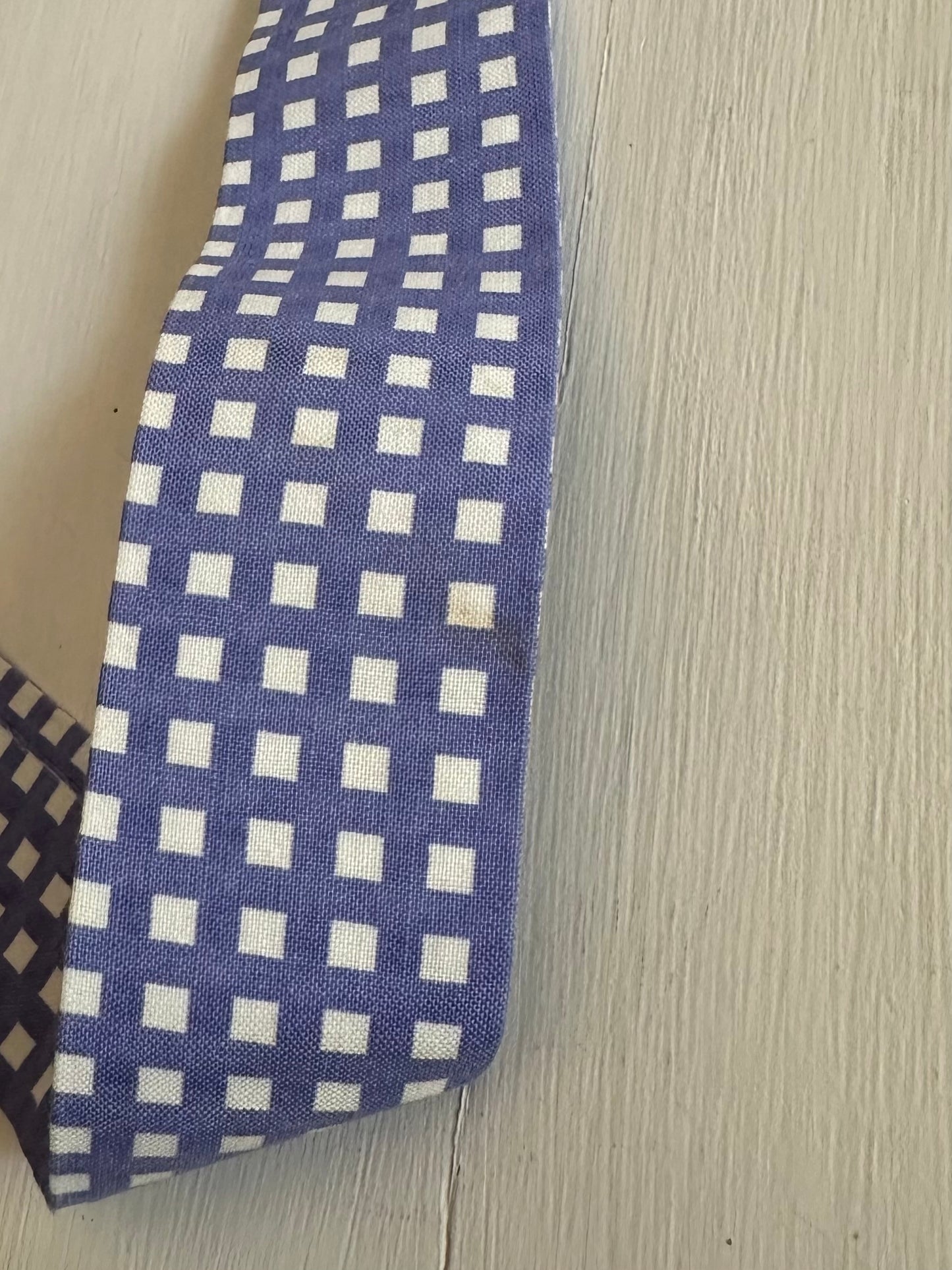 Abito Vintage Anni ‘60 Sartoriale a Quadretti Lilla e Bianco Tg.48