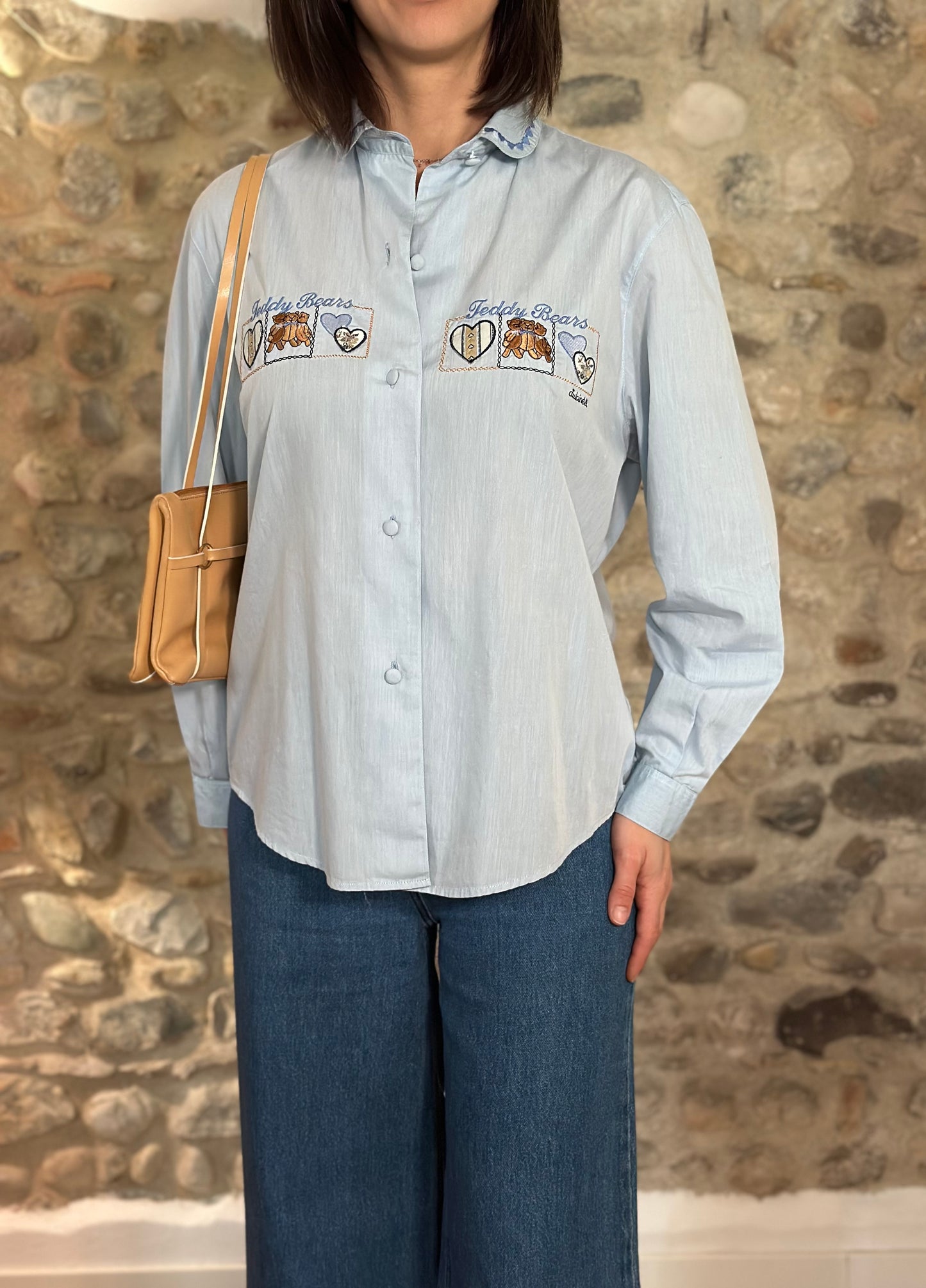 Camicia Vintage Anni ‘90 Dulcinèa in Cotone Azzurro Tg.44/46/48