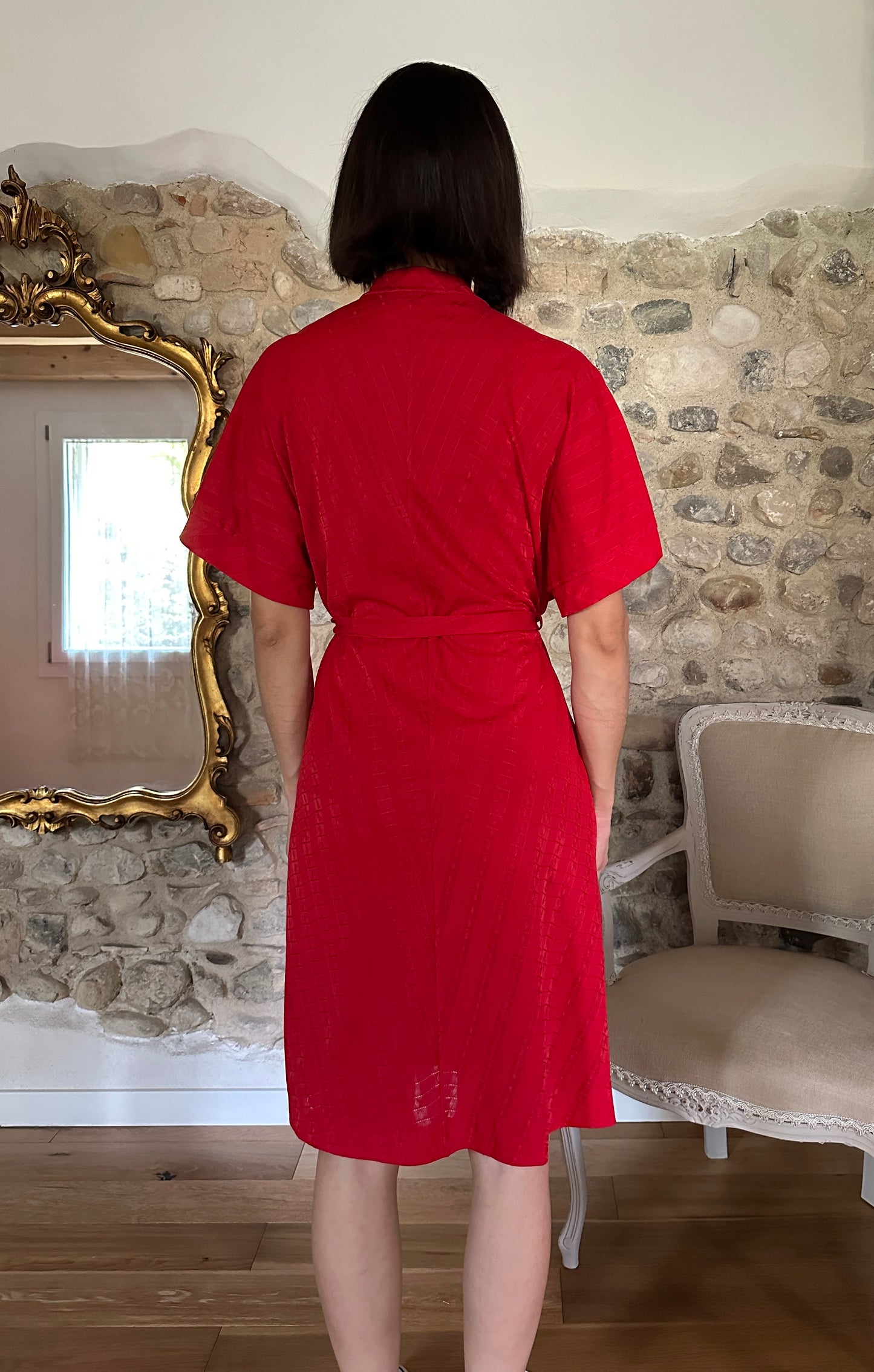 Abito Kimono Vintage Anni ‘90 Rosso Tg.42/44