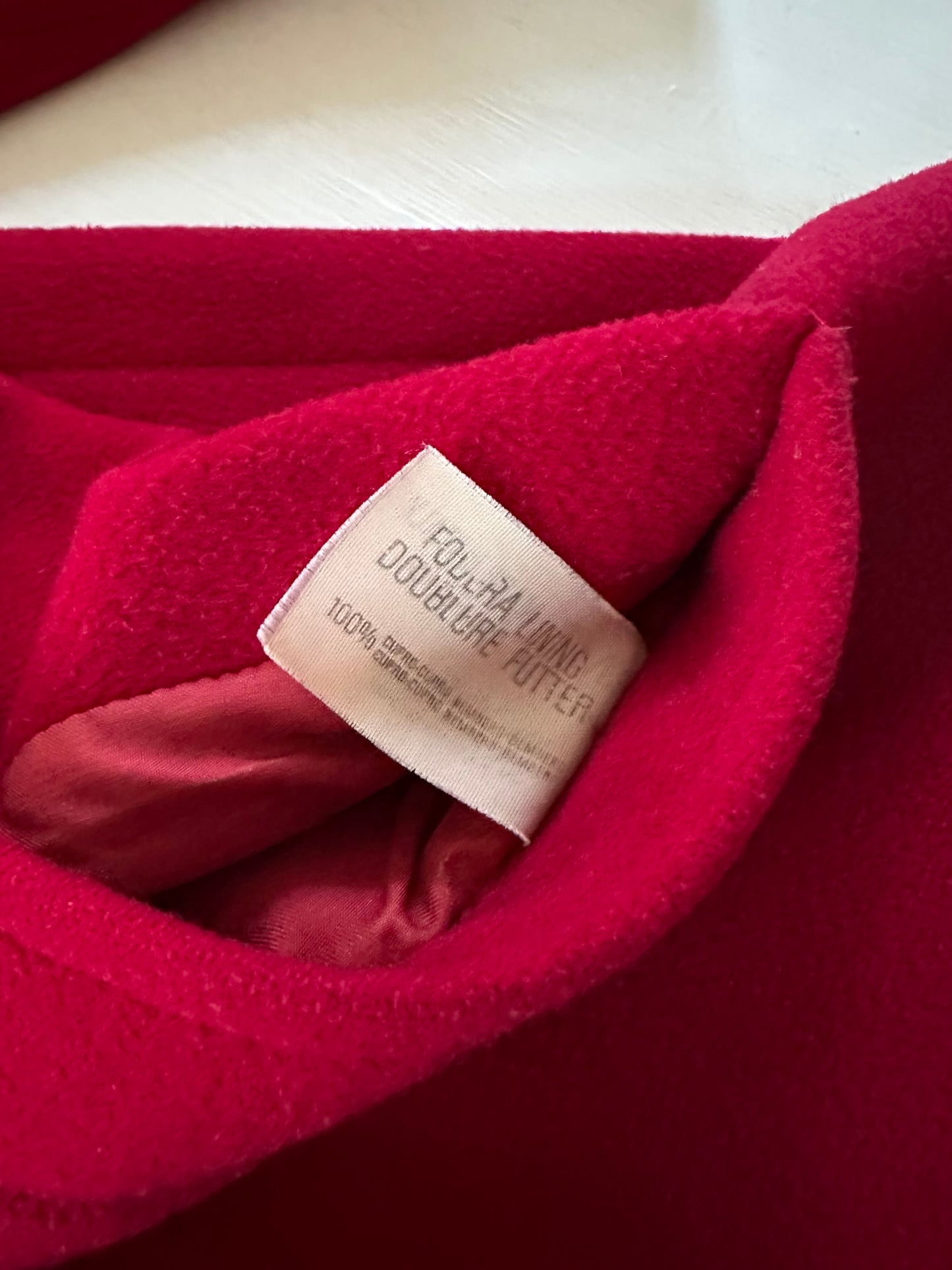 Cappotto Missoni Vintage Anni ‘80 in Lana e Kashmir Rosso Lampone Tg.fino 52