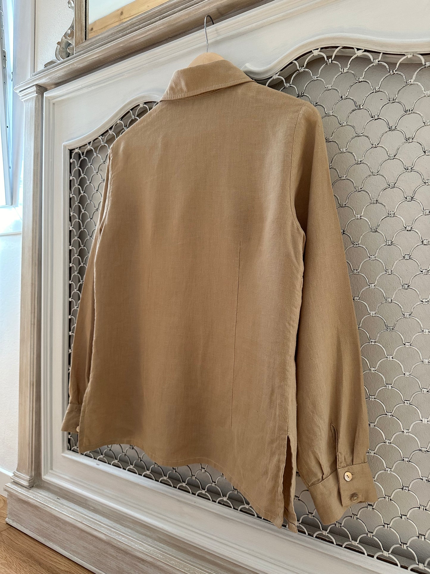 Camicia Ebert in Lino Color Sabbia Tg.42/44