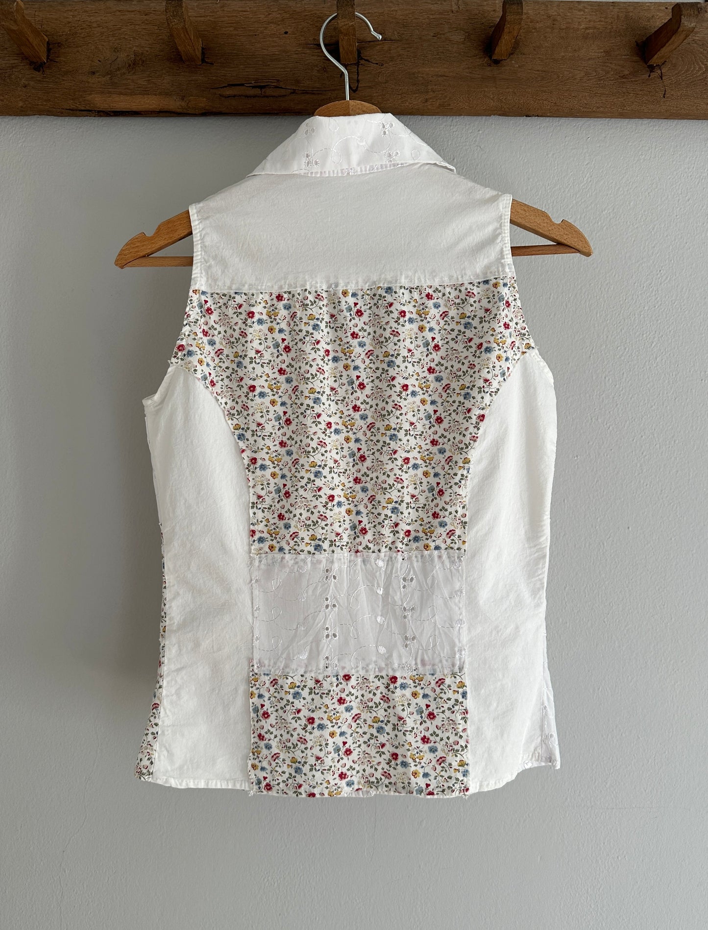 Camicia Smanicata Patchwork in Cotone Tg.38/40