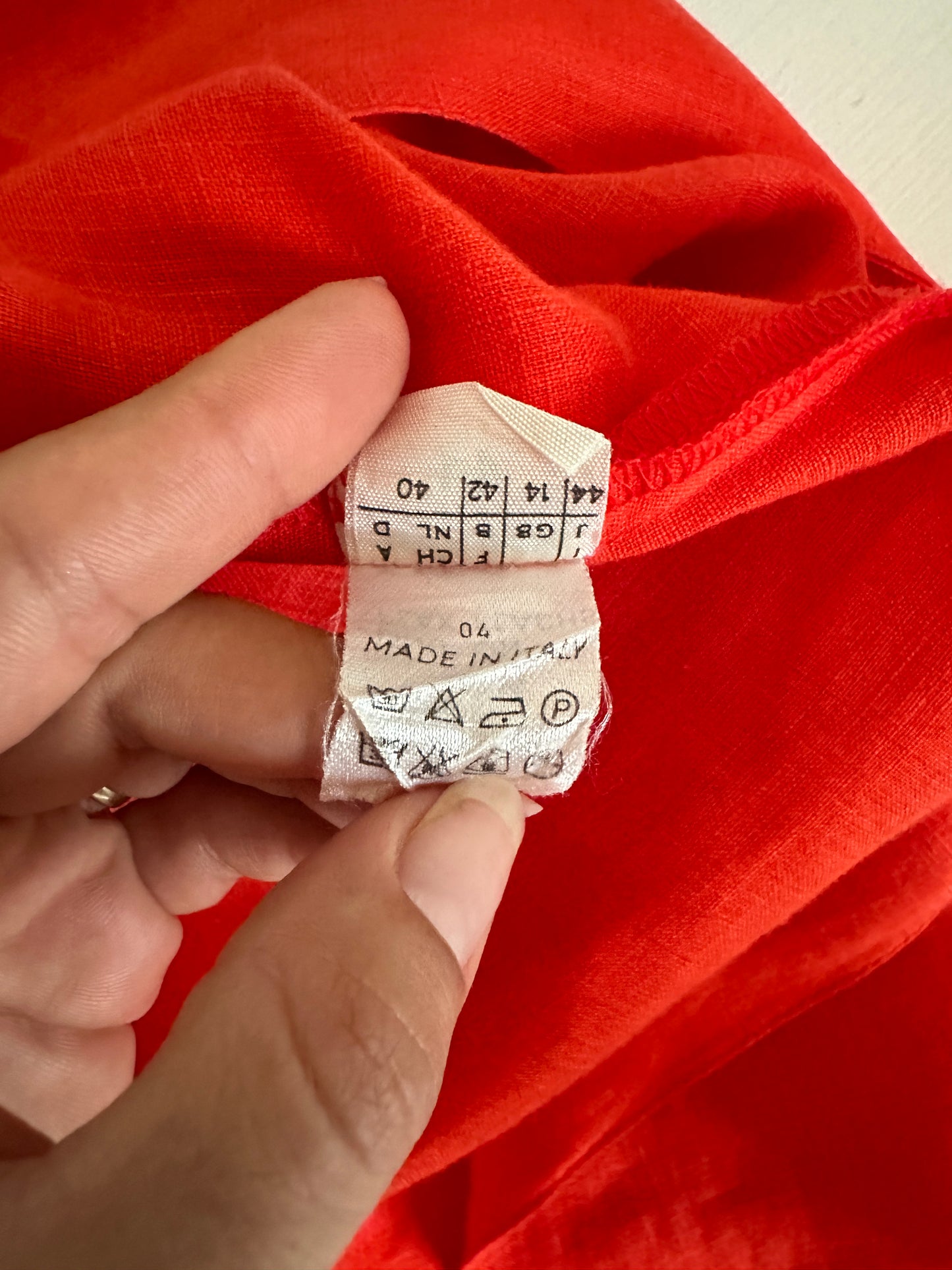 Blusa Pennyblack in Lino Anni ‘90 Arancione Tg.42/44/46