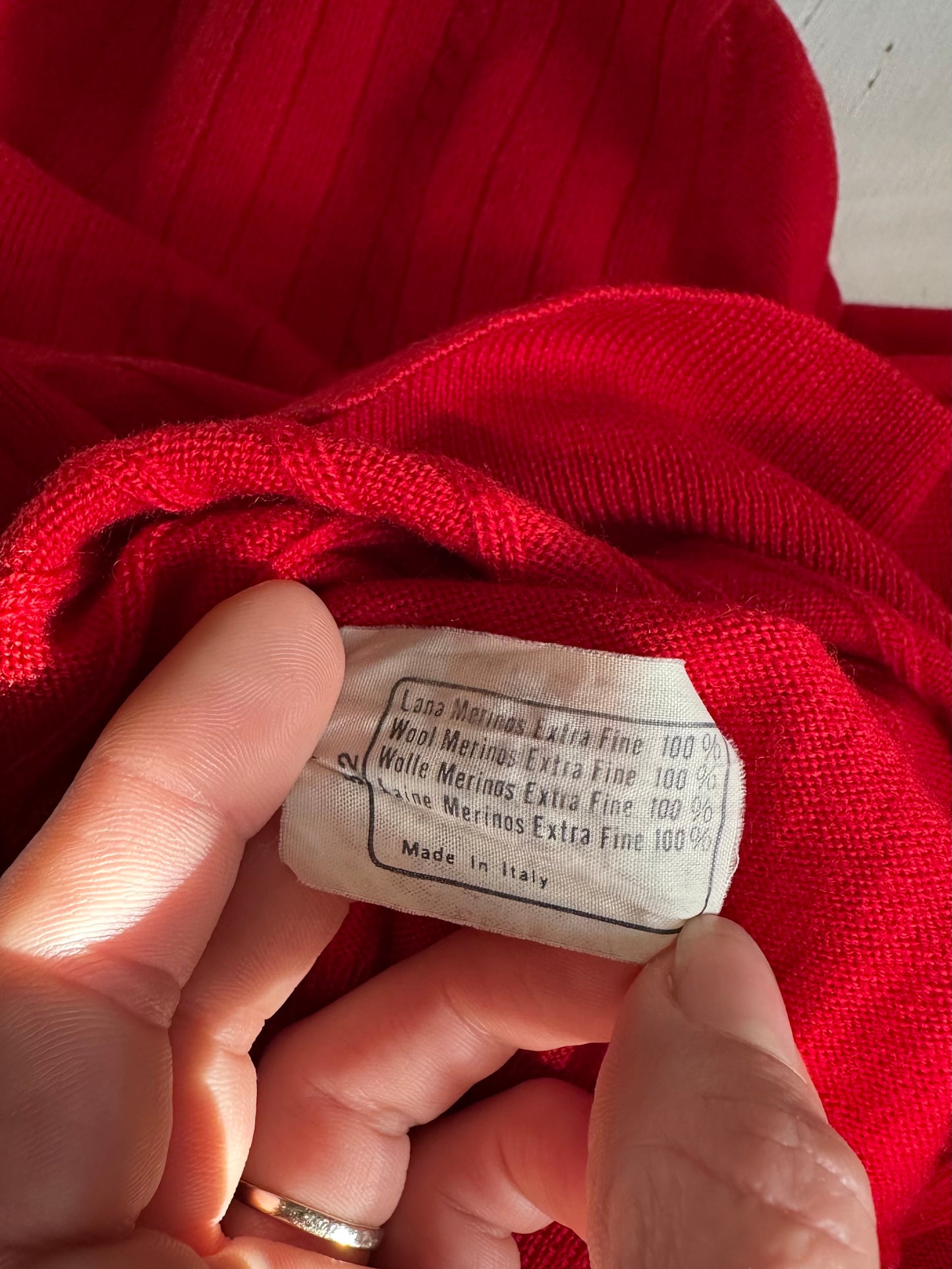 Maglione Yves Saint Laurent Anni ‘80 in Lana Rosso Tg.44/46/48