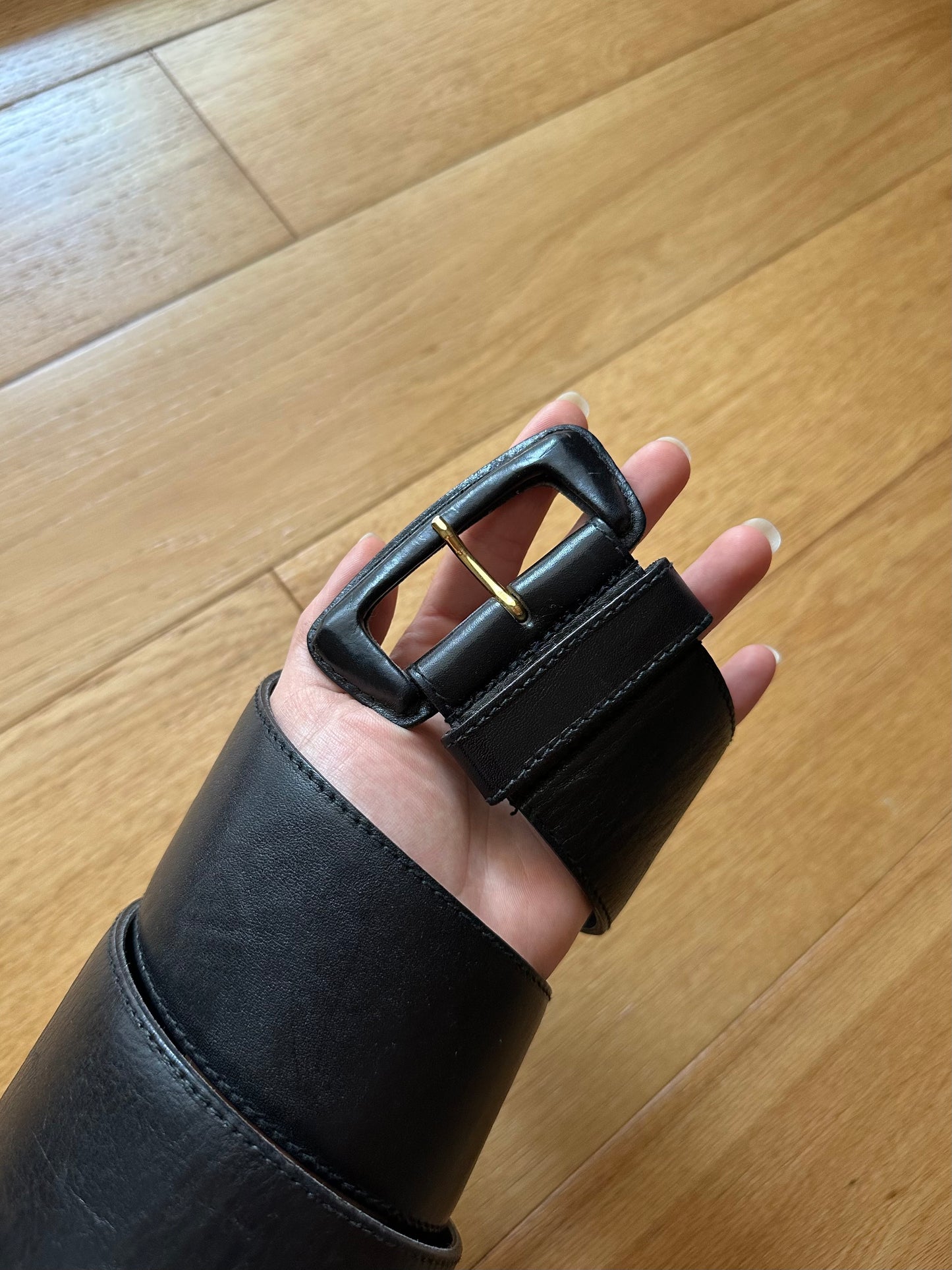 Cintura Furla Vintage Anni ‘80 in Pelle Nera Tg.70/75/80