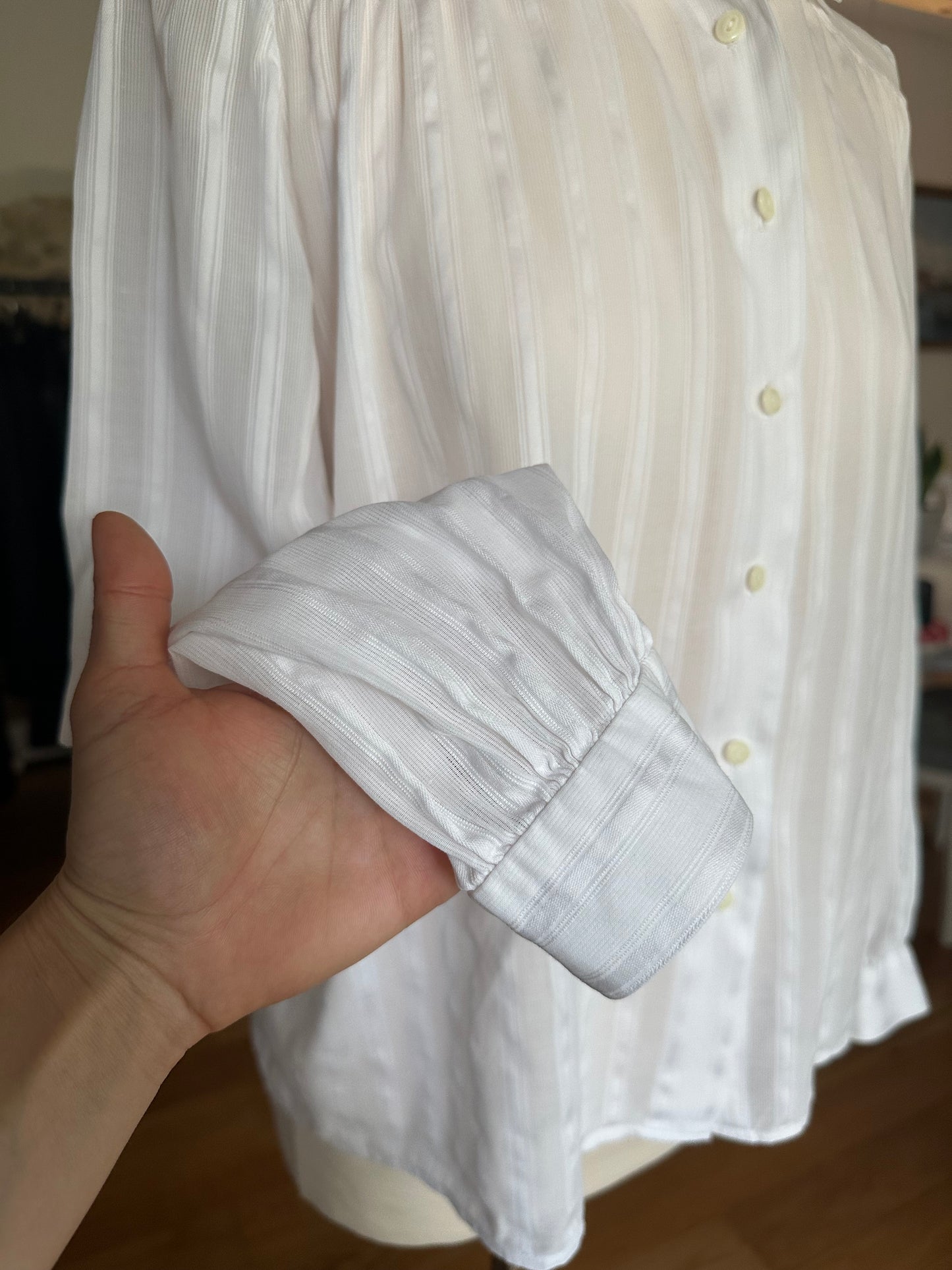 Camicia Anni ‘80 in Cotone Bianca Tg.40