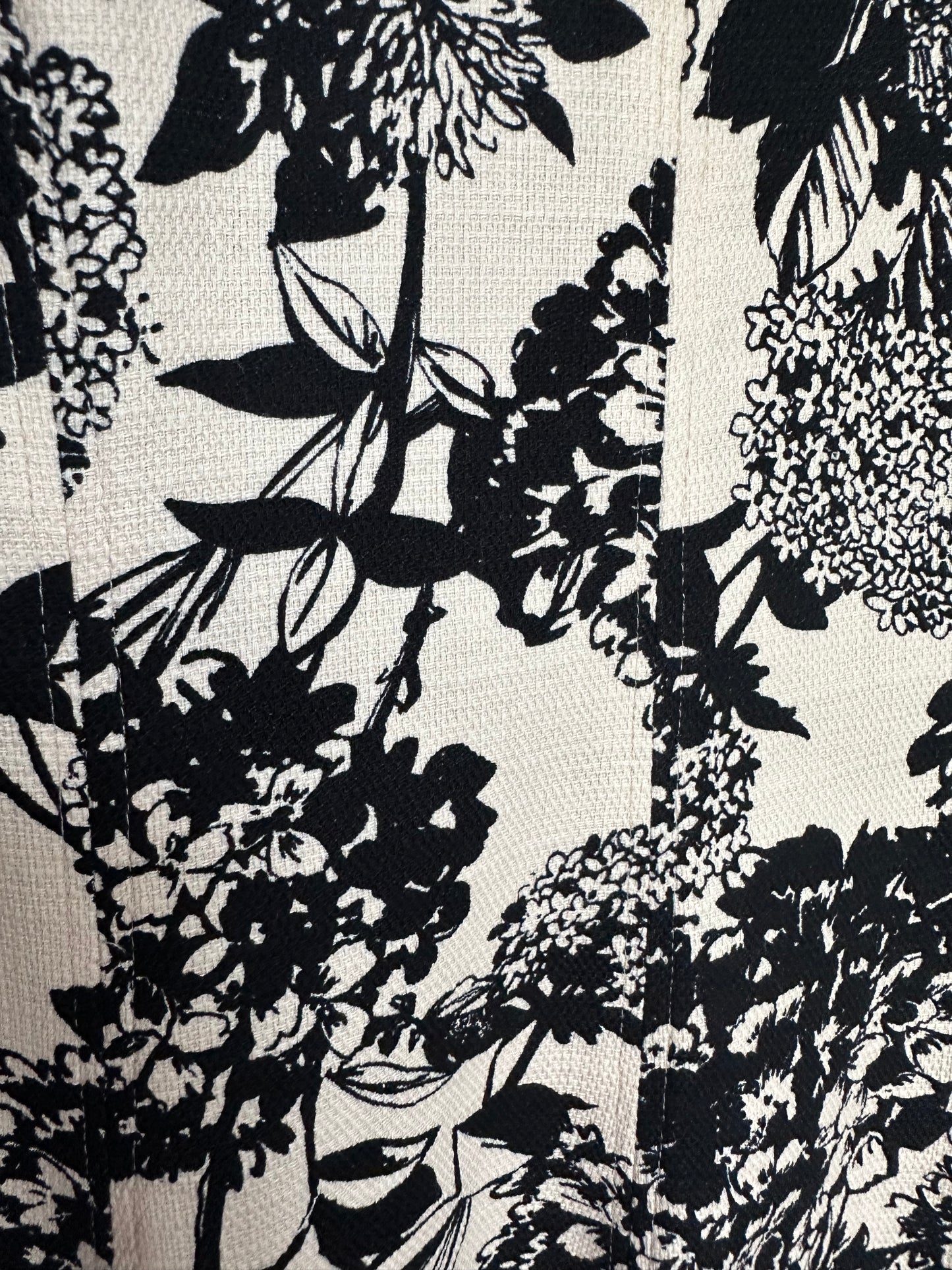 Abito Pennyblack in Cotone Fantasia Fiori Beige e Nero Tg.42