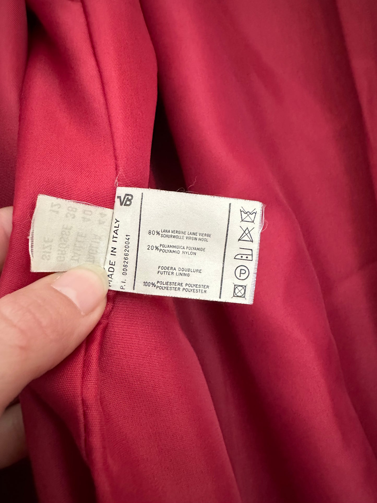 Cappotto Lungo Vintage Anni ‘80 in Misto Lana Rosso