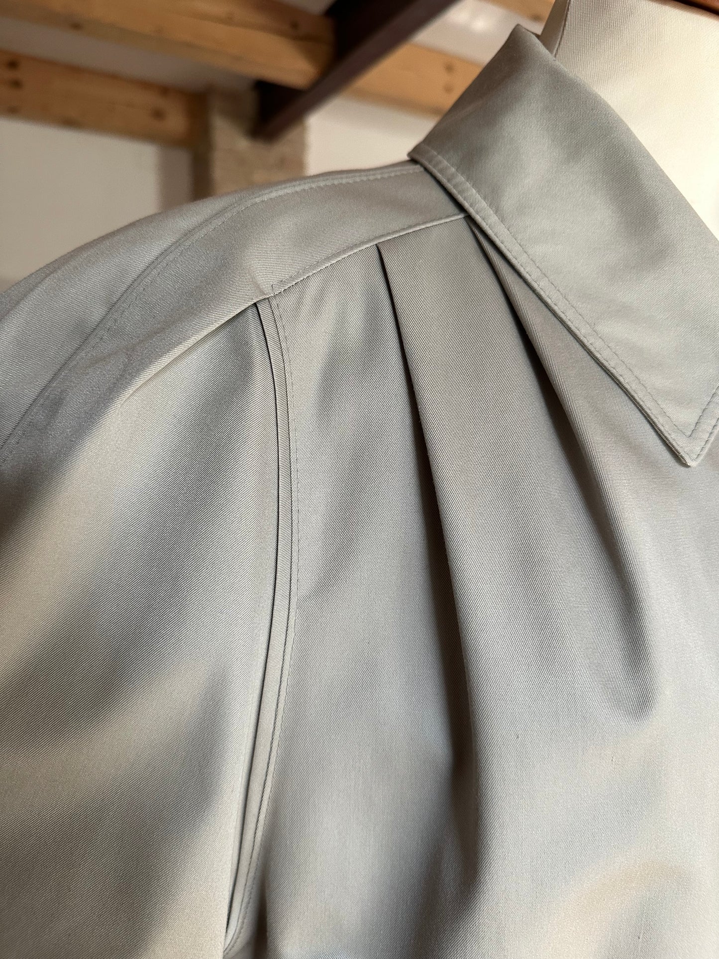 Trench Lungo Vintage Nino Anni ‘80 Grigio Perla Tg.fino 50