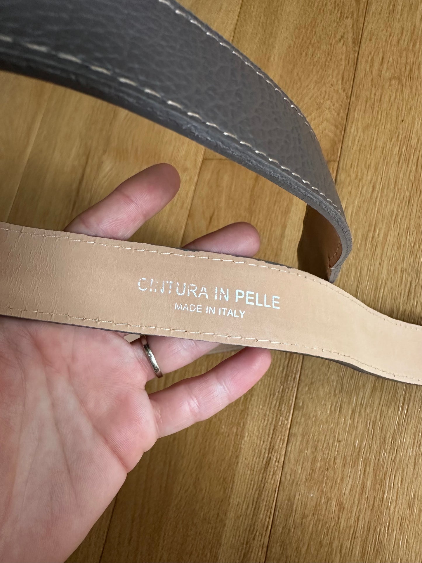 Cintura in Pelle Tortora Tg.80/85