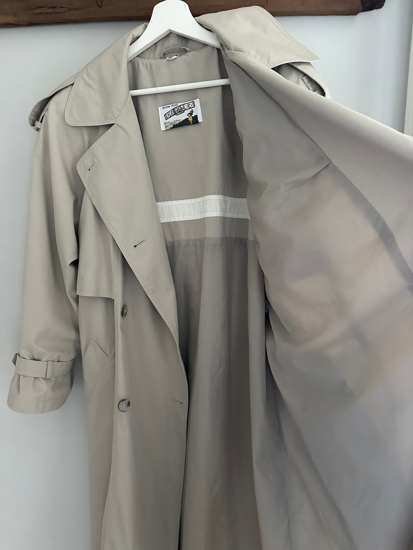 Trench Vintage Classico Grigio Chiaro Tg.Fino 48