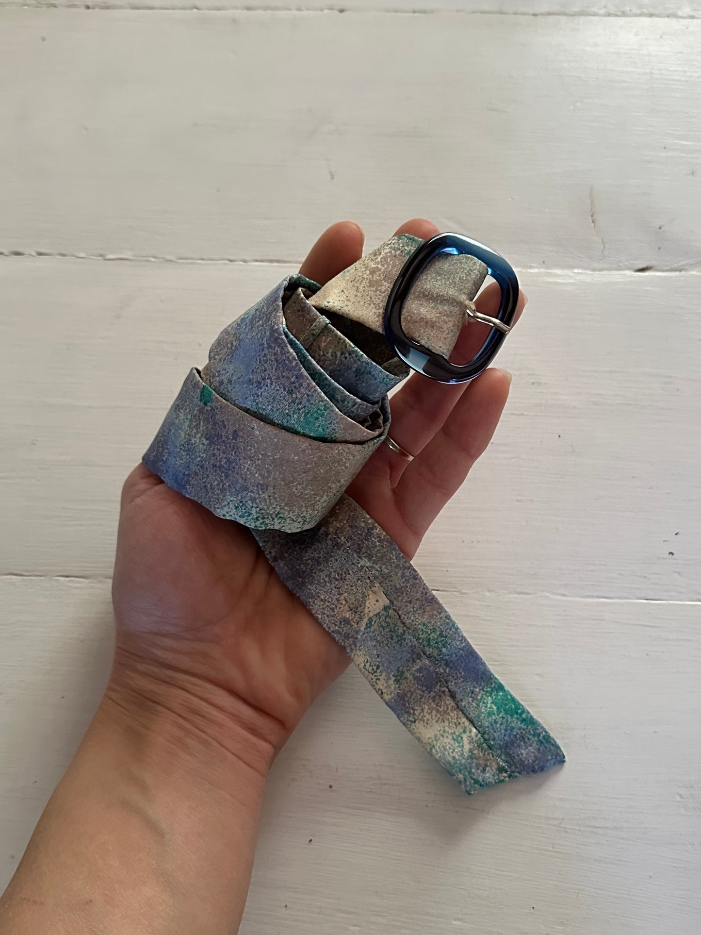 Abito Vintage Sartoriale Anni ‘70 in Seta Acquerello Multicolore